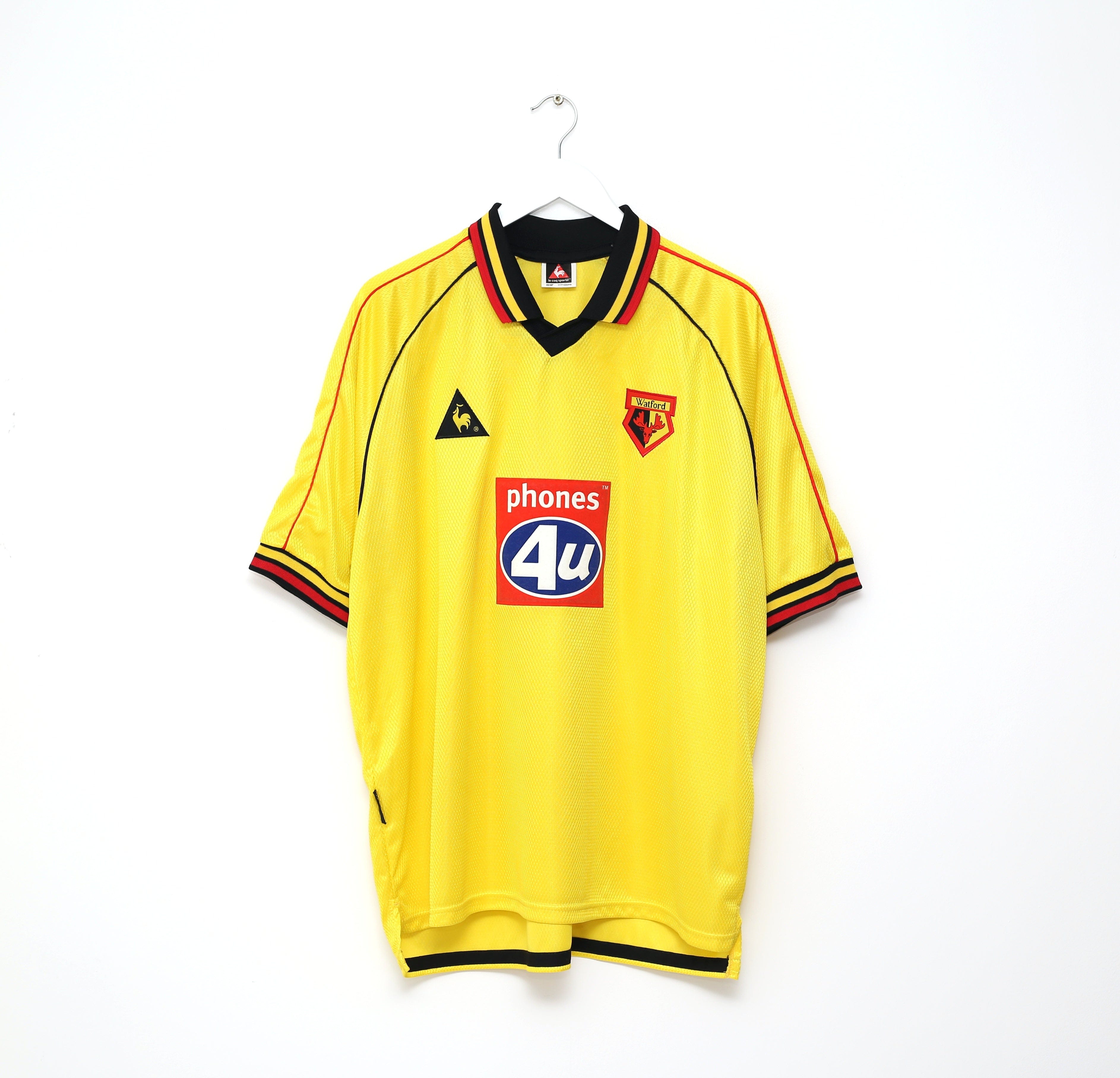 1999/01 WATFORD Vintage le coq sportif Home Football Shirt 46/48