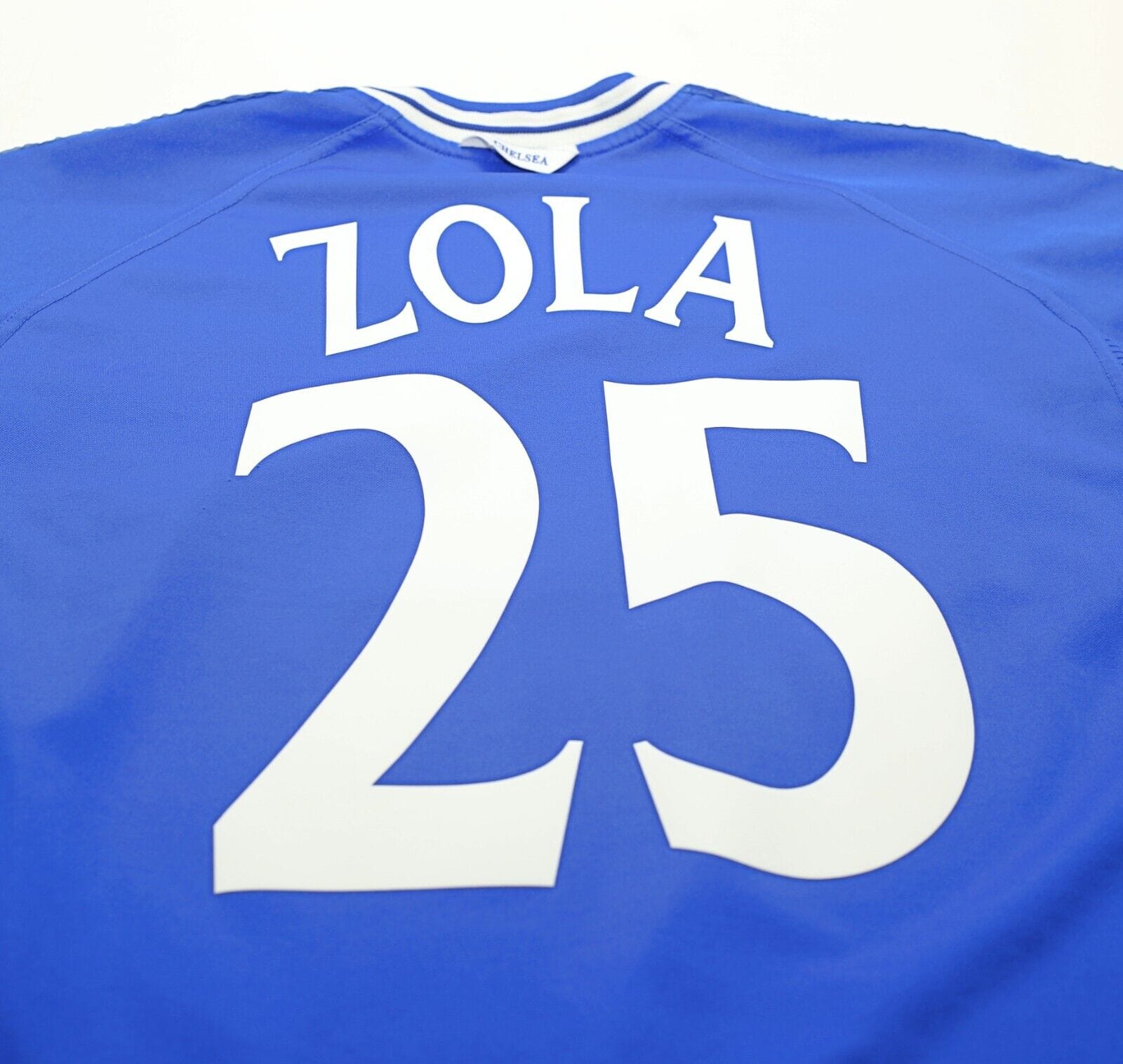 1999/01 ZOLA #25 Chelsea Vintage Umbro UCL Football Shirt (XL)