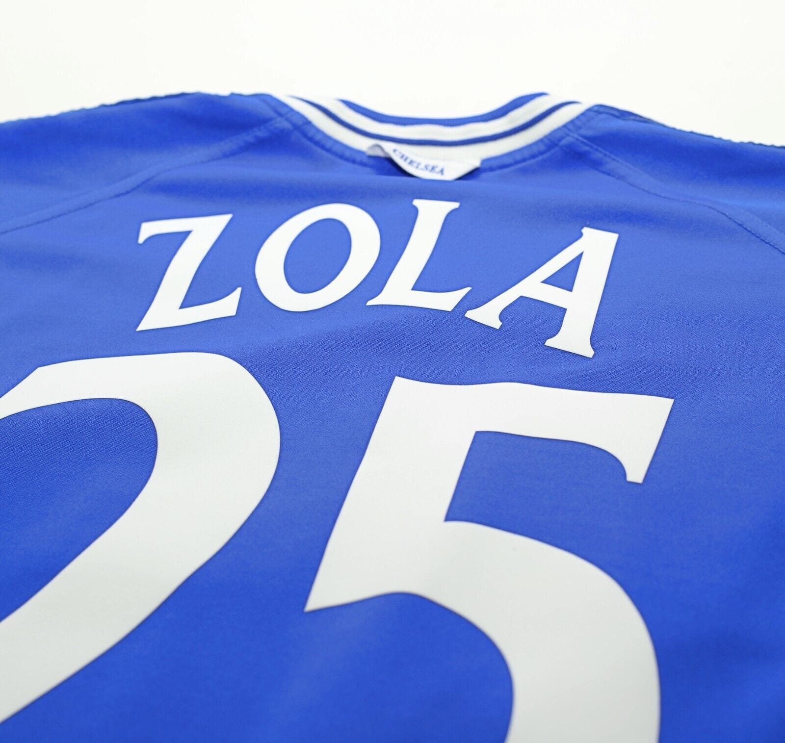 1999/01 ZOLA #25 Chelsea Vintage Umbro UCL Football Shirt (XL)