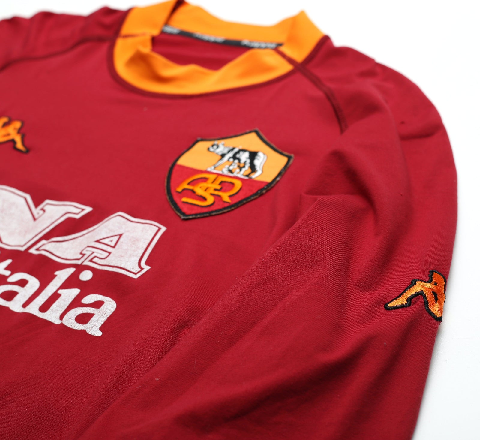 2000/01 AS ROMA Vintage Kappa Home Football Shirt (XL/XXL)