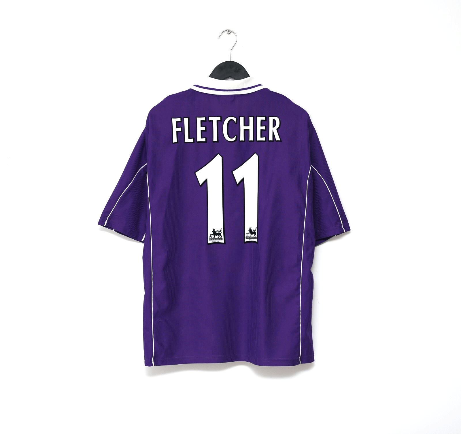 2000/01 FLETCHER #11 Harchester United Vintage LCS Home Football Shirt (L)