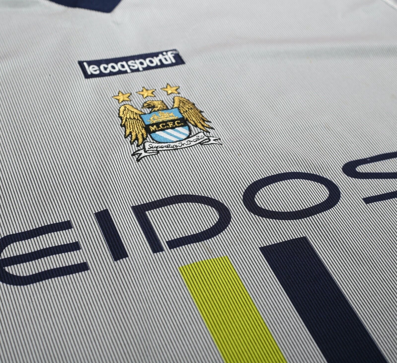 2000/01 GOATER #10 Manchester City Vintage le coq sportif Football Shirt (L)