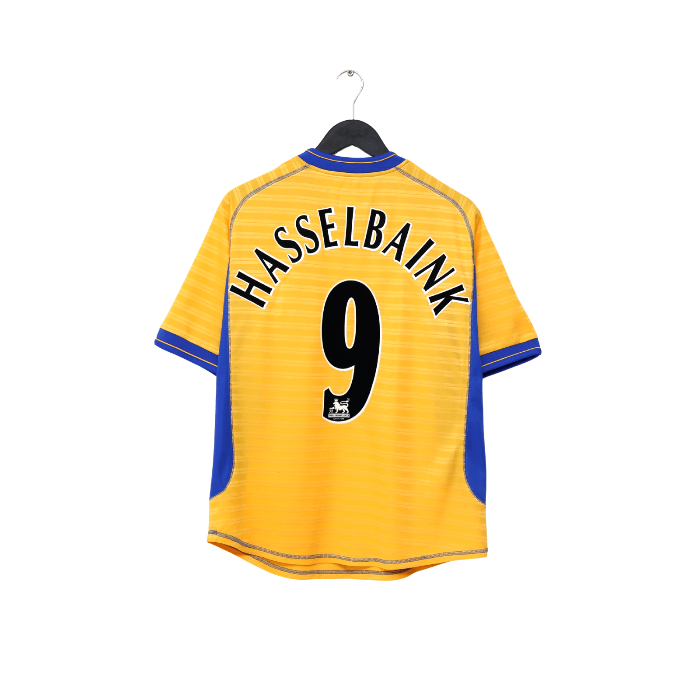 2000/01 HASSELBAINK #9 Chelsea Vintage Umbro Away Football Shirt (M)