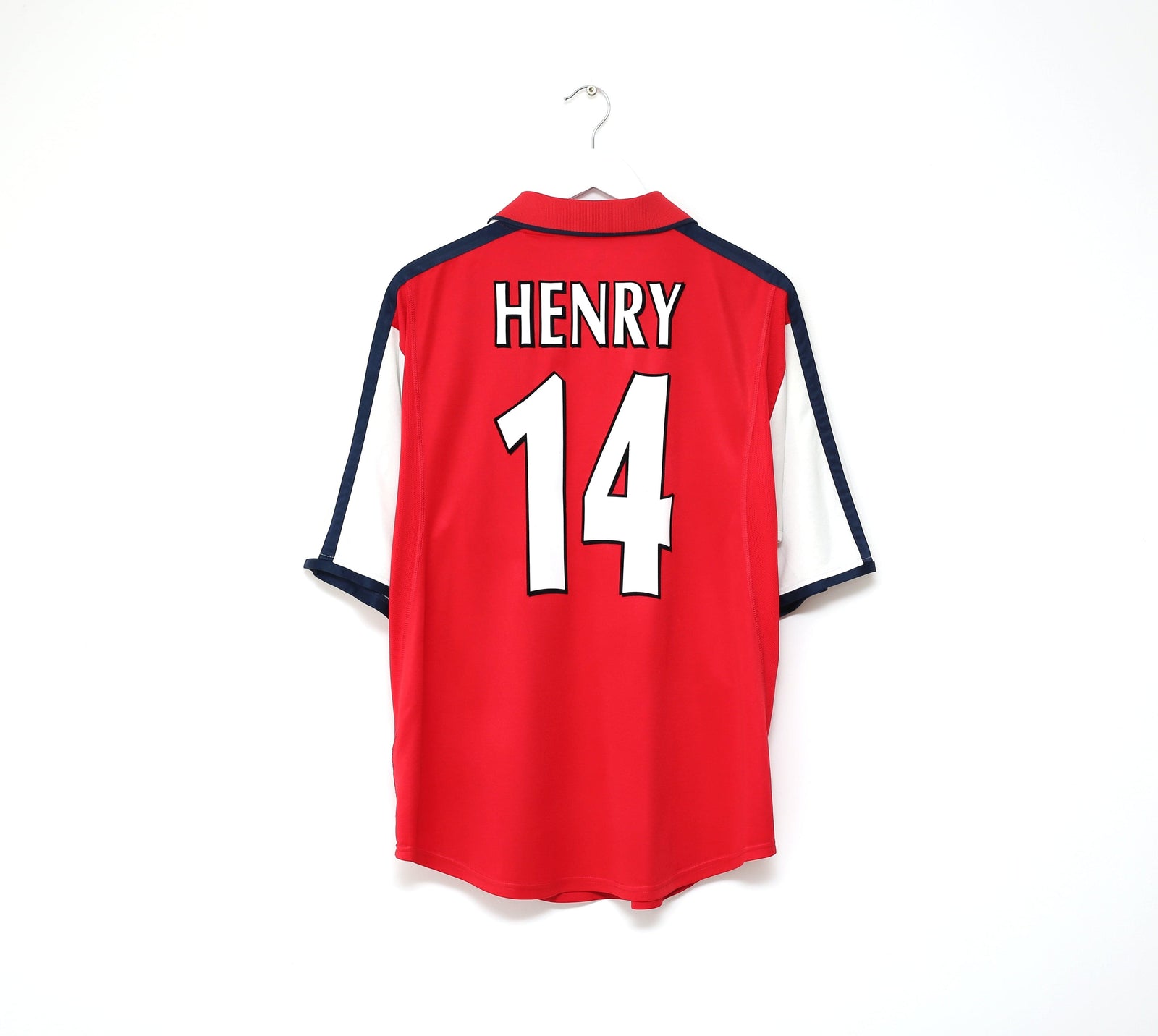 2000/01 HENRY #14 Arsenal Vintage Nike UCL Home Football Shirt Jersey (L)