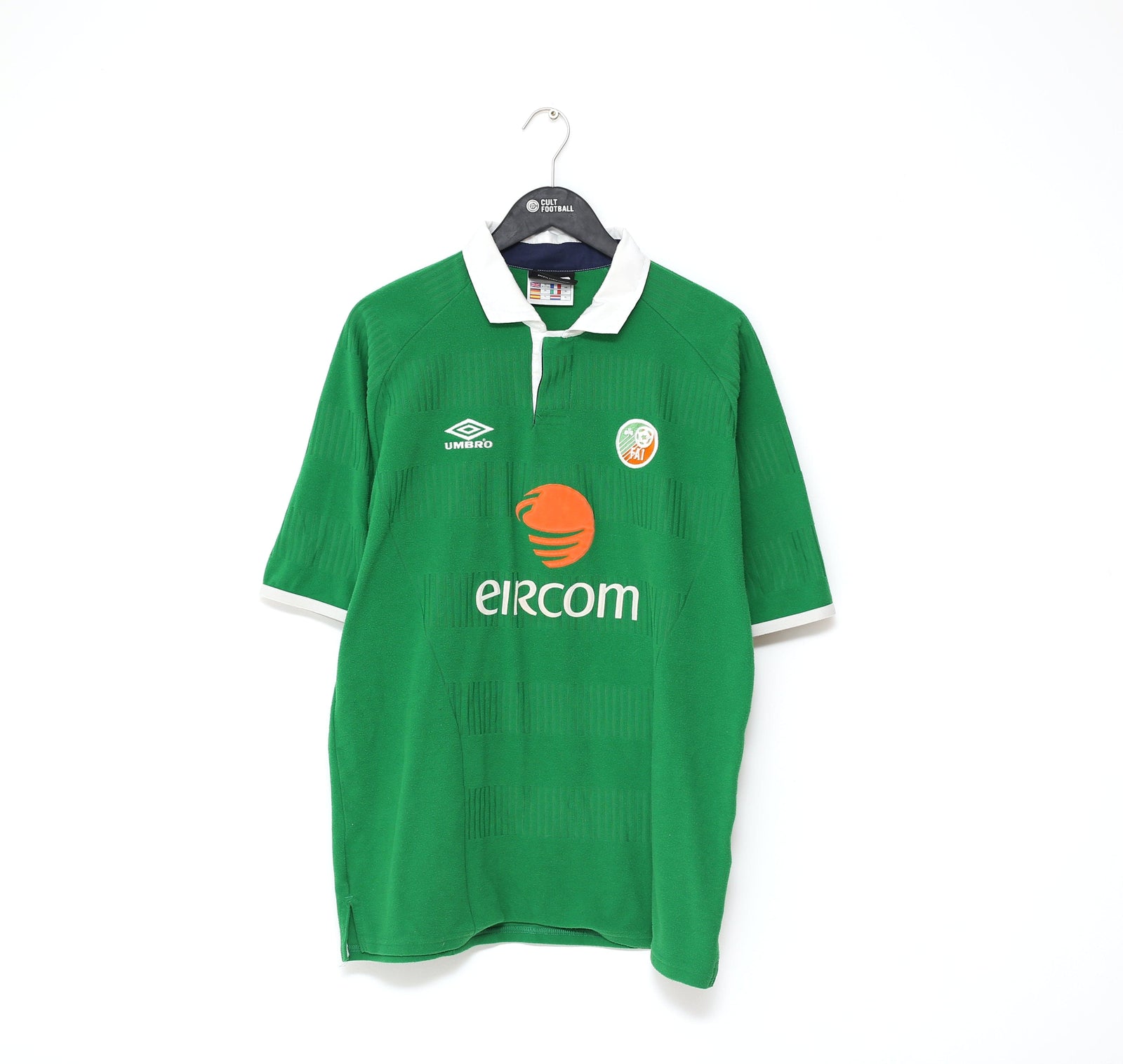 2000/01 KEANE #6 Ireland Vintage Umbro Home Football Shirt (L/XL) Man United