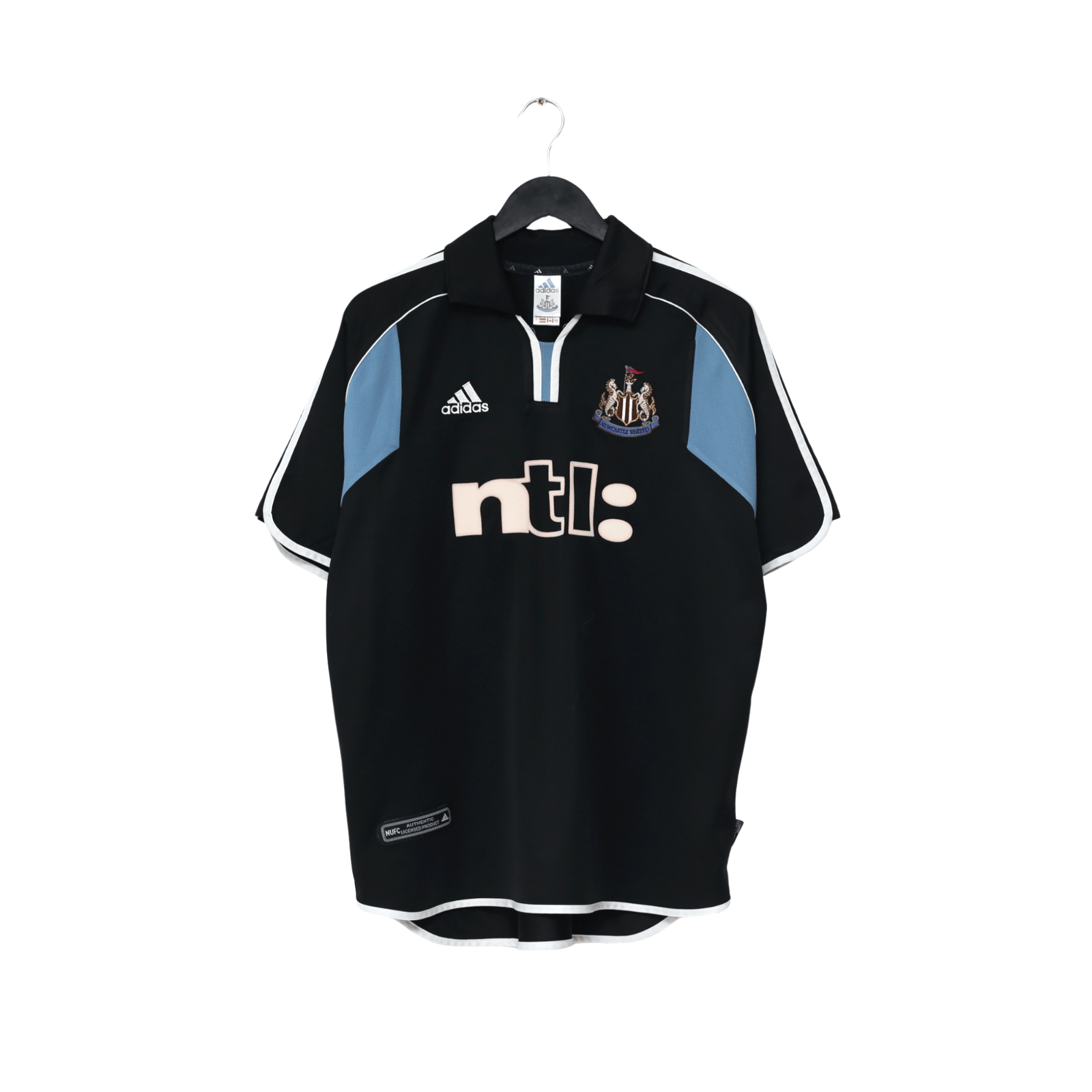 2000/01 Shearer #9 Newcastle United Vintage adidas Away Football Shirt (L)