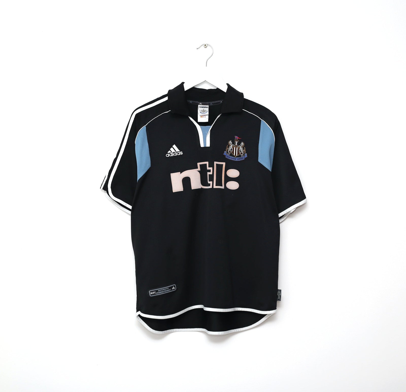 2000/01 SHEARER #9 Newcastle United Vintage adidas Away Football Shirt (L)