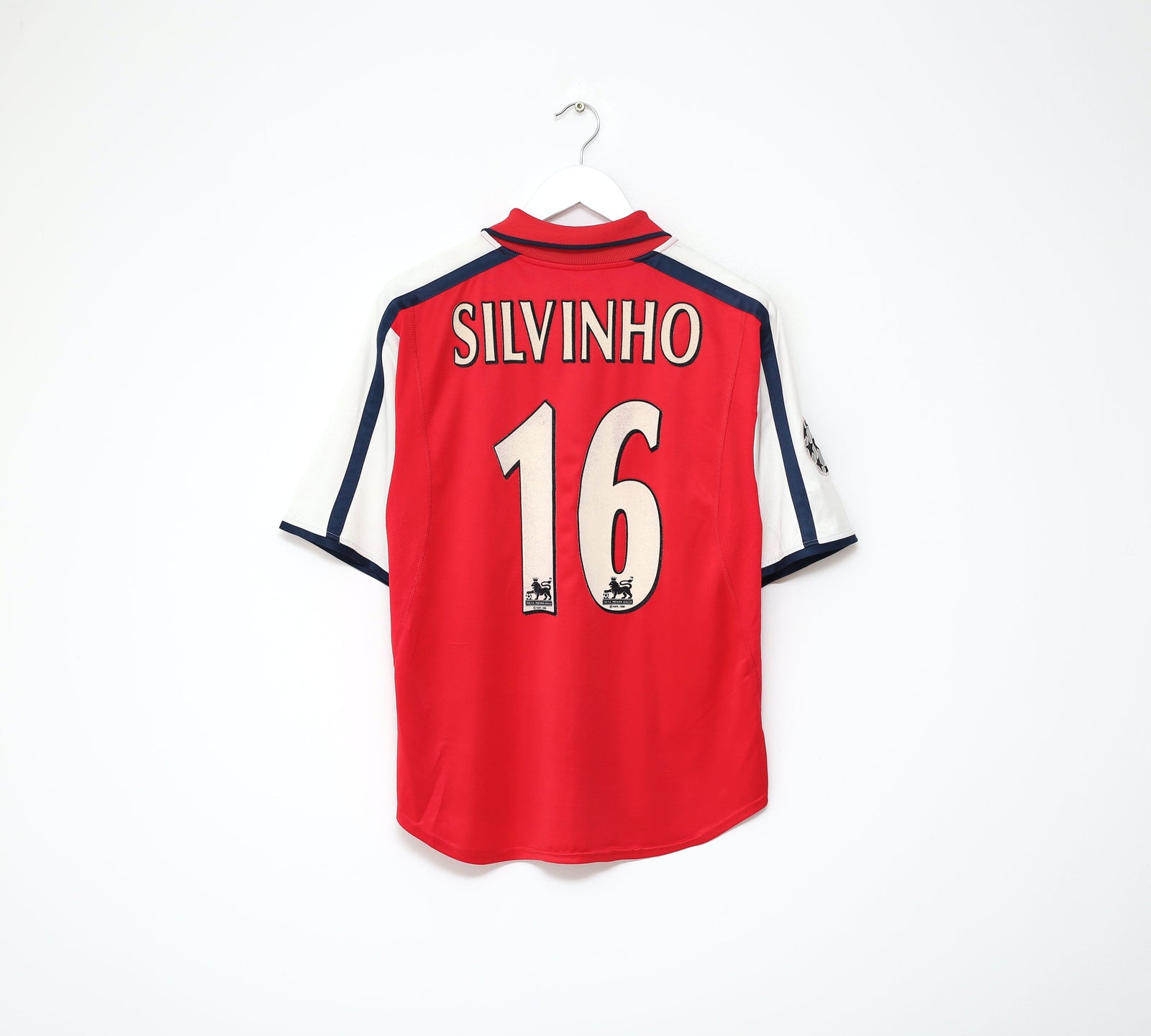 2000/01 SILVINHO #16 Arsenal Vintage Nike Home Football Shirt (S)
