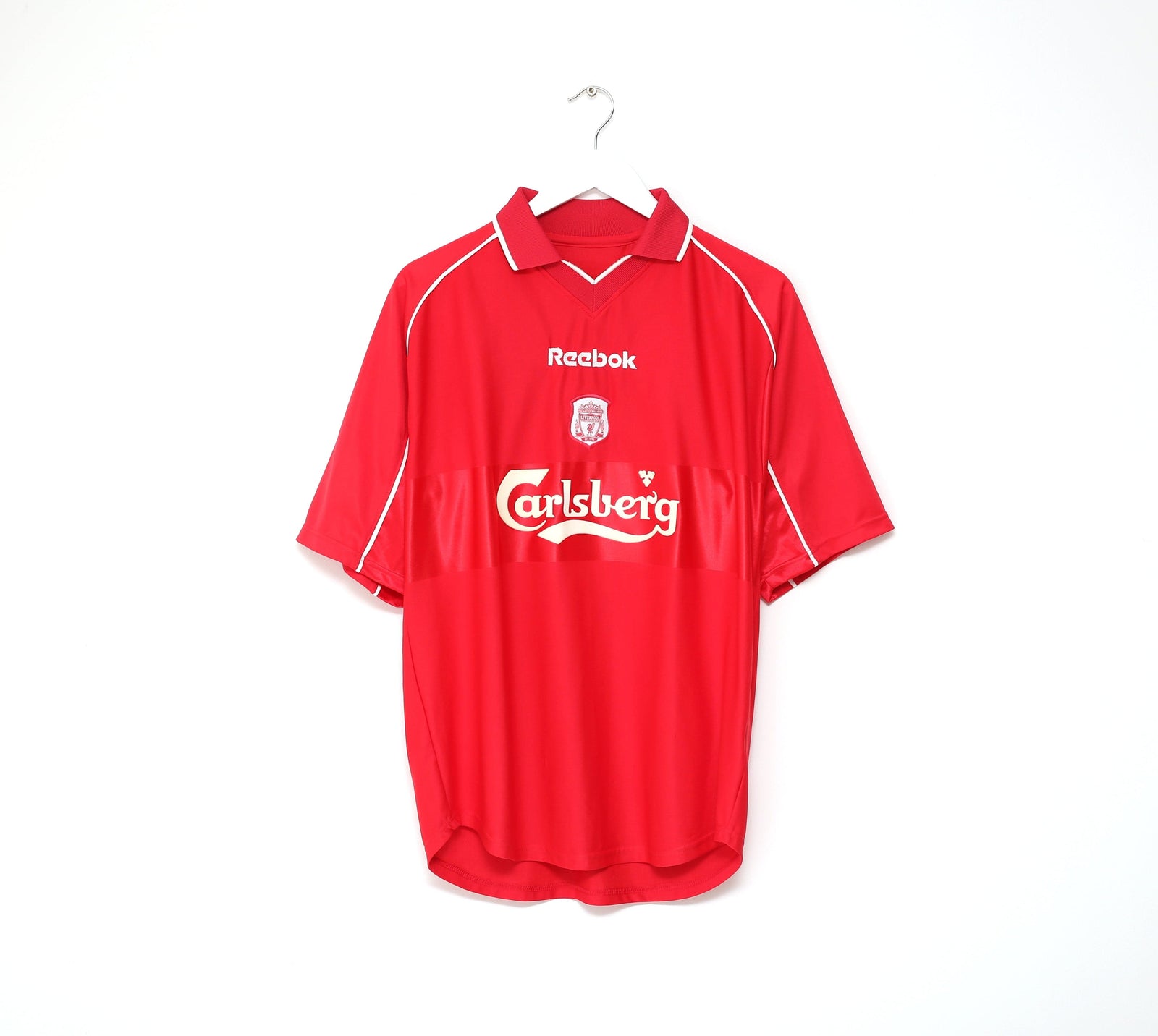 2000/02 ANELKA #9 Liverpool Vintage Reebok Home Football Shirt Jersey (M)