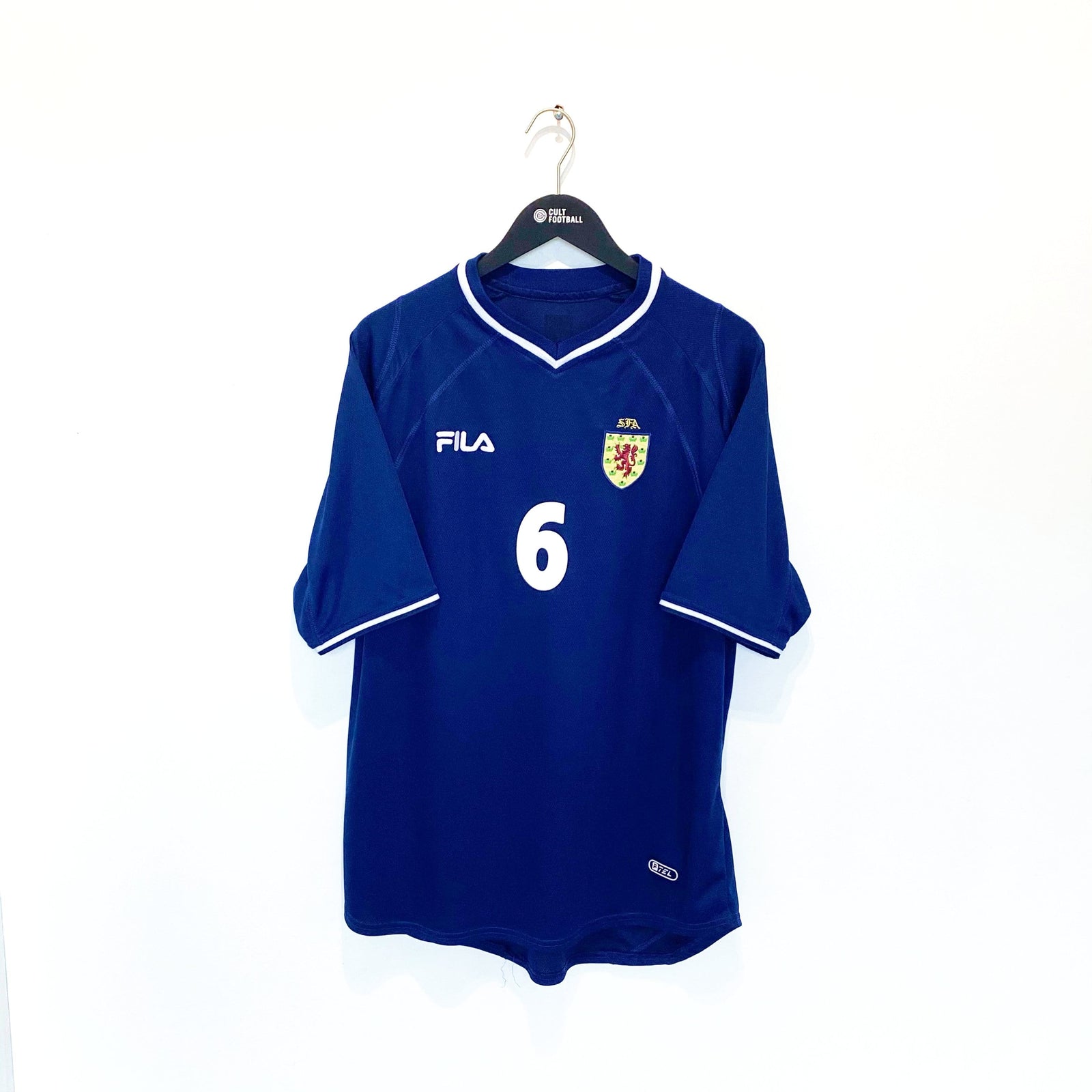 2000/02 Barry FERGUSON #6 Scotland Vintage FILA Home Football Shirt (XL) Rangers