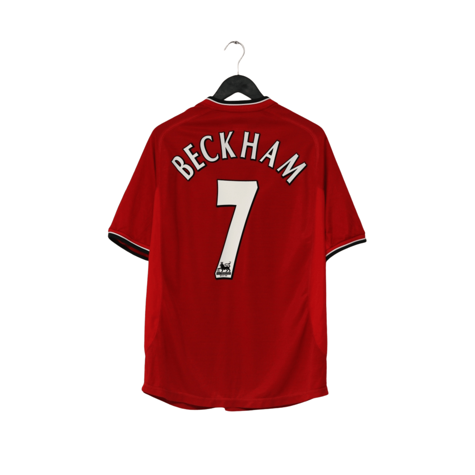 2000/02 Beckham #7 Manchester United Vintage Umbro Home Football Shirt (L)