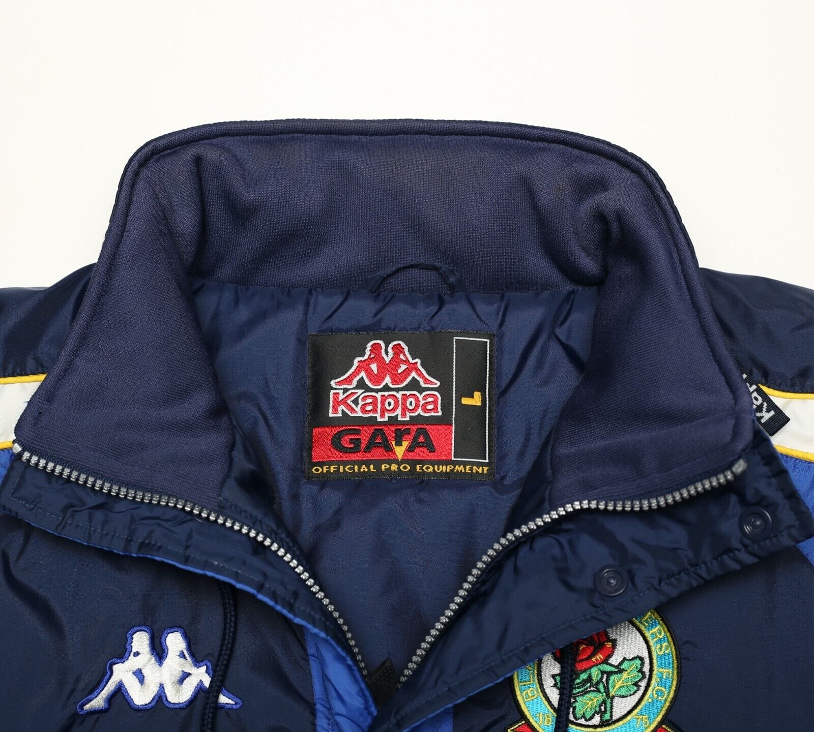 2000/02 BLACKBURN ROVERS Vintage Kappa Football Bench Coat Jacket (L)