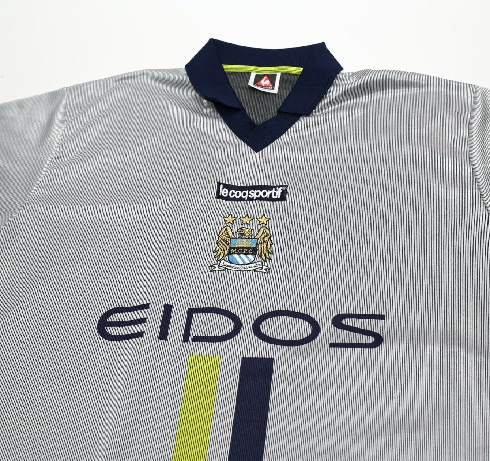 2000/02 HAALAND #15 Manchester City Vintage LCS Away Football Shirt (L) 42/44