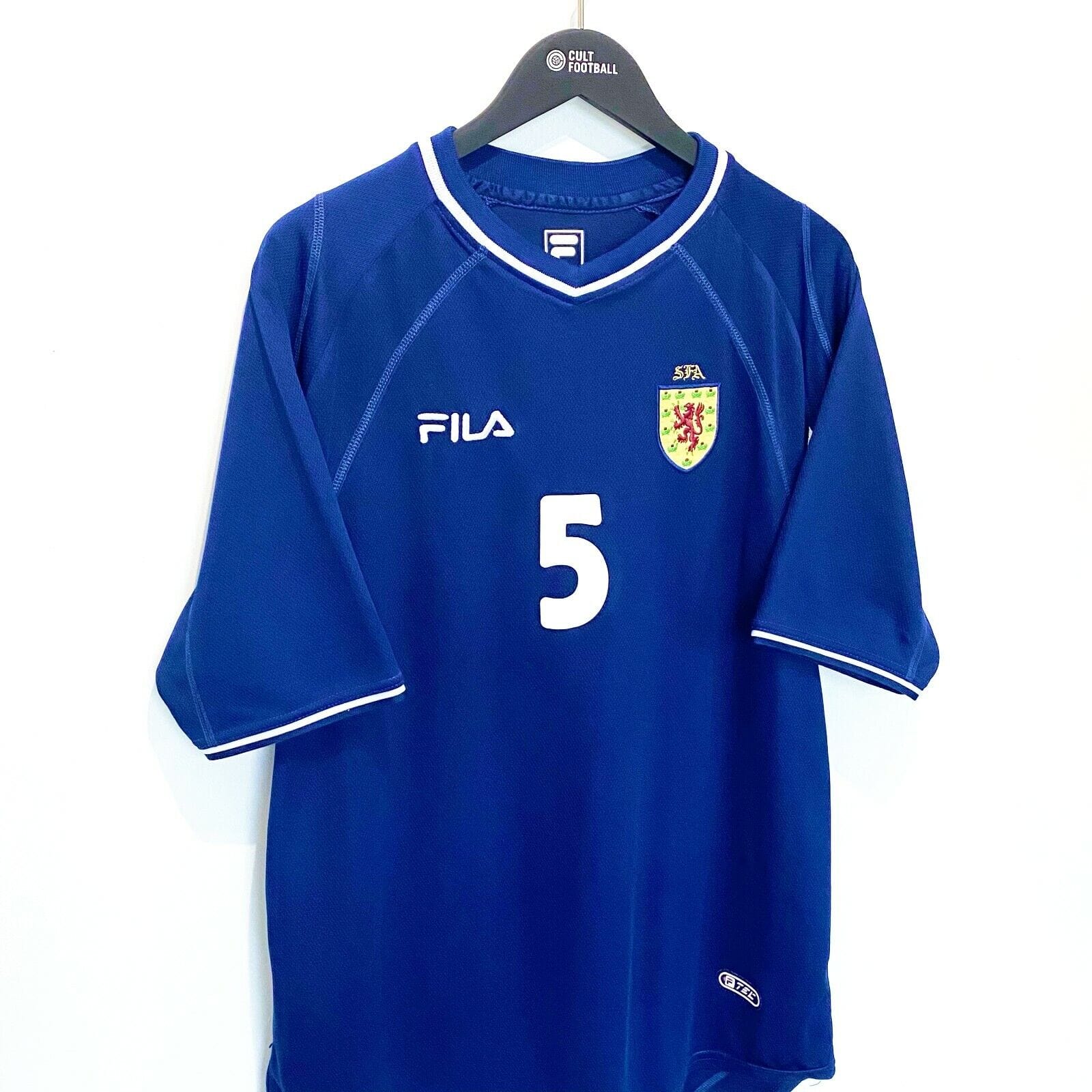 2000/02 HENDRY #5 Scotland Vintage FILA Home Football Shirt (L) Blackburn Rovers