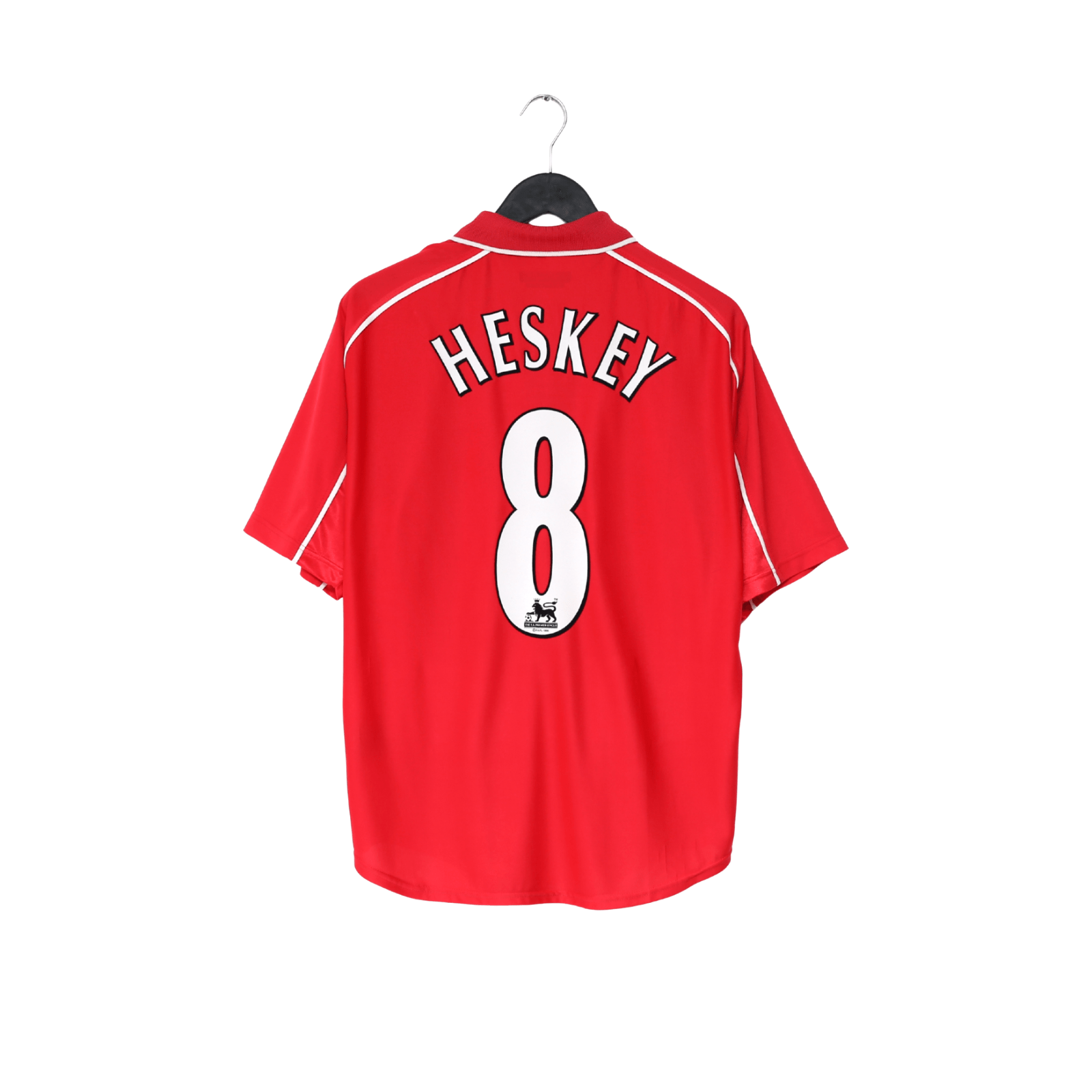 2000/02 HESKEY #8 Liverpool Vintage Reebok Home Football Shirt (M)