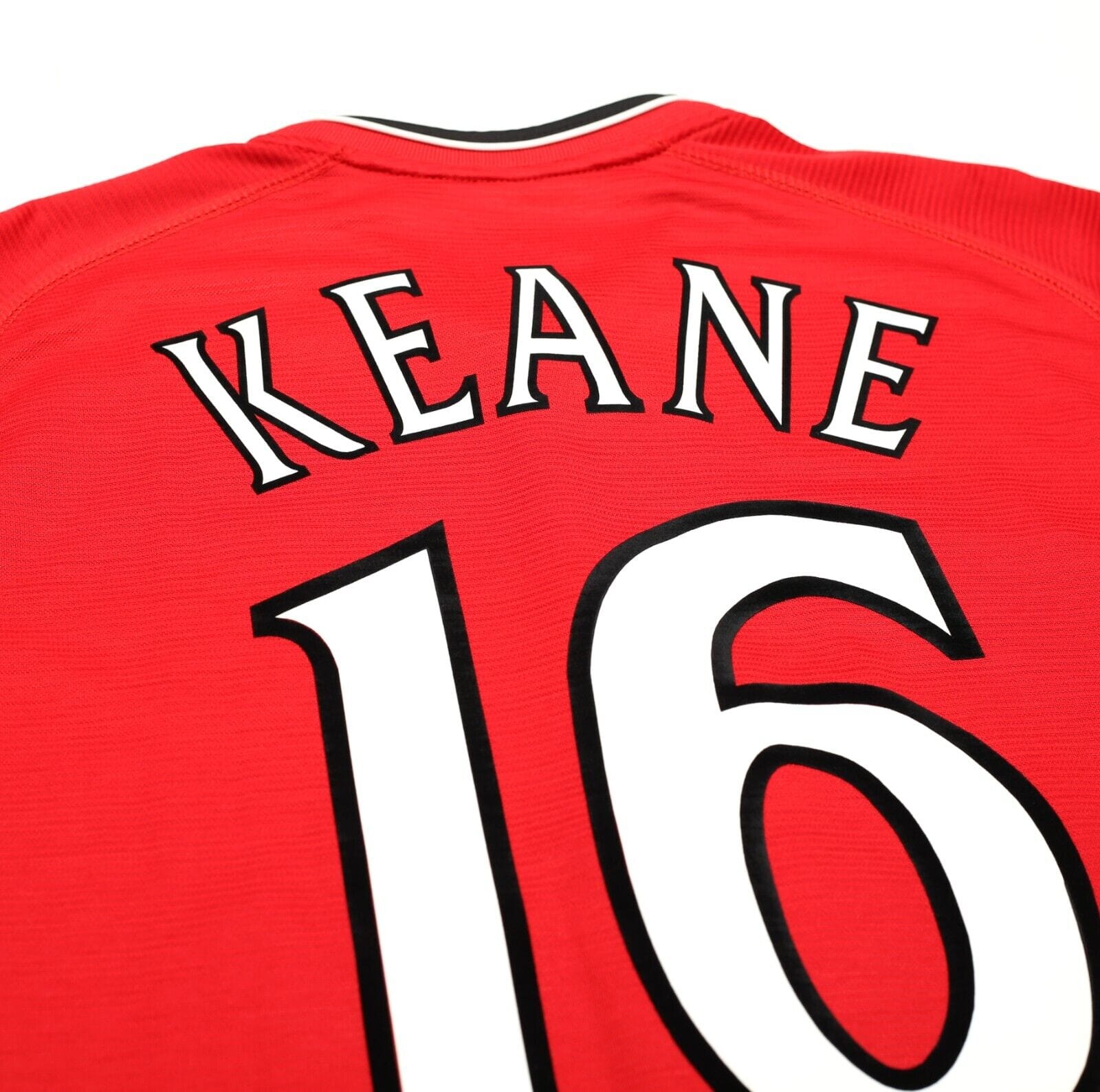 2000/02 KEANE #16 Manchester United Vintage Umbro UCL Home Football Shirt (M)