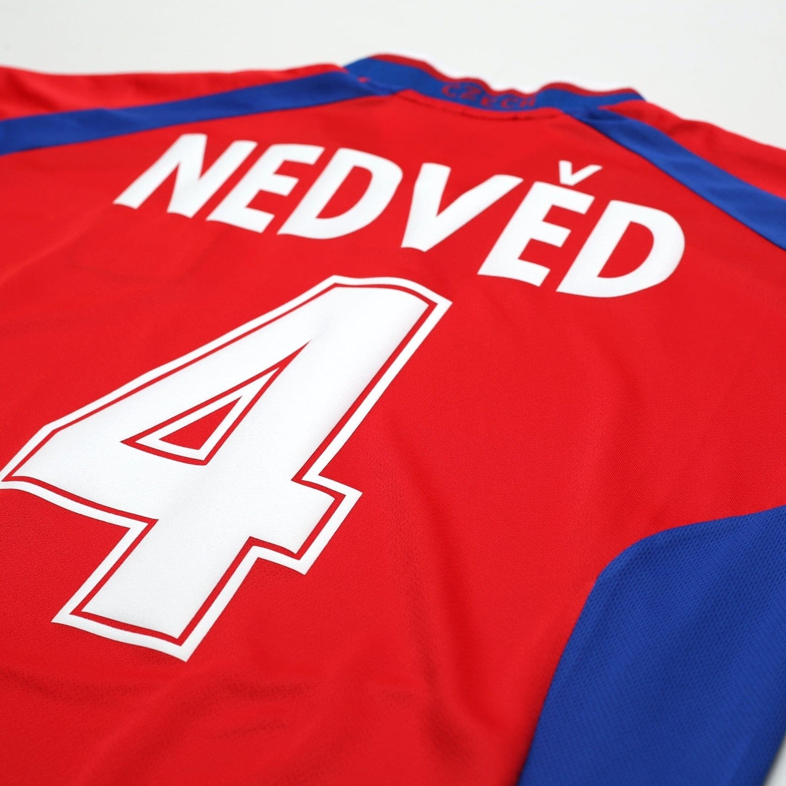 2000/02 Nedved #4 Czech Republic Vintage Puma Home Football Shirt (L) Euro 2000