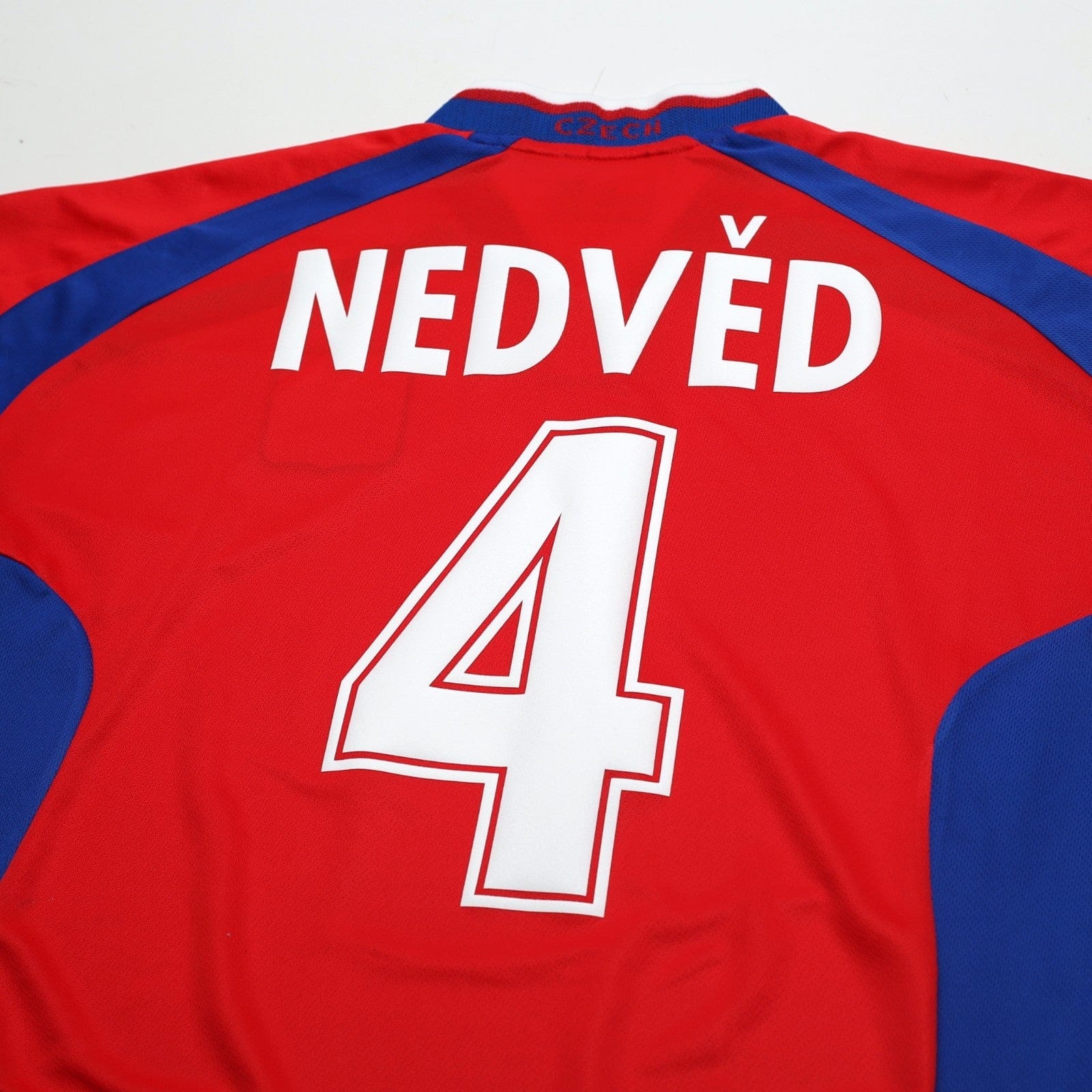 2000/02 Nedved #4 Czech Republic Vintage Puma Home Football Shirt (L) Euro 2000