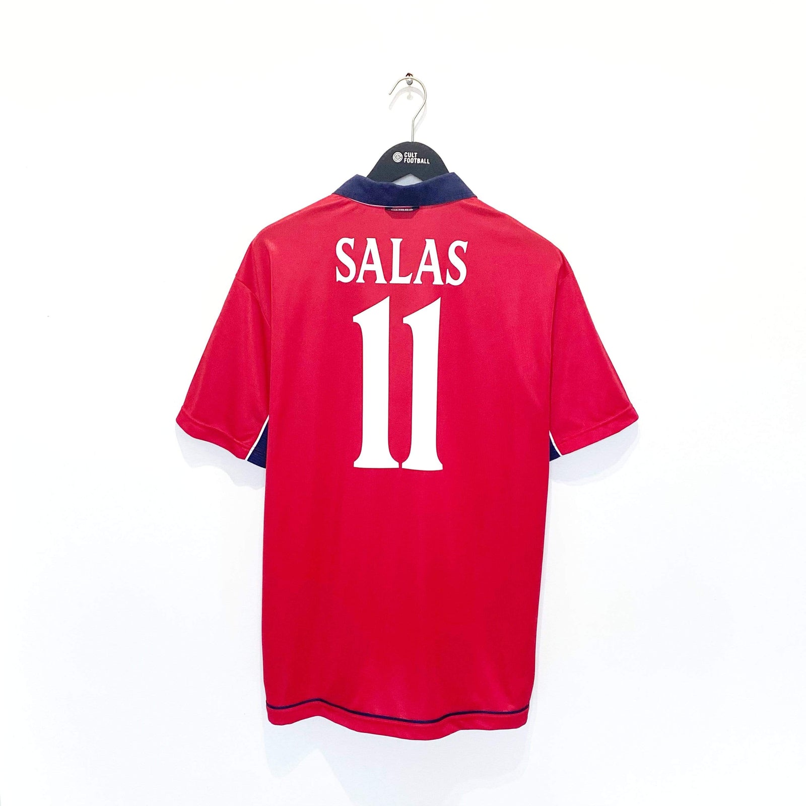 2000/02 SALAS #11 Chile Vintage Umbro Home Football Shirt (L) Lazio Juventus