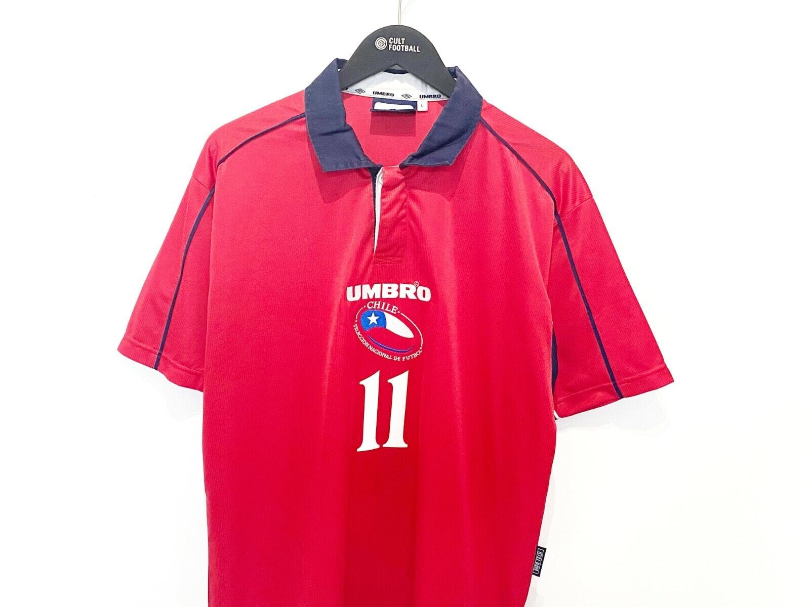 2000/02 SALAS #11 Chile Vintage Umbro Home Football Shirt (L) Lazio Juventus