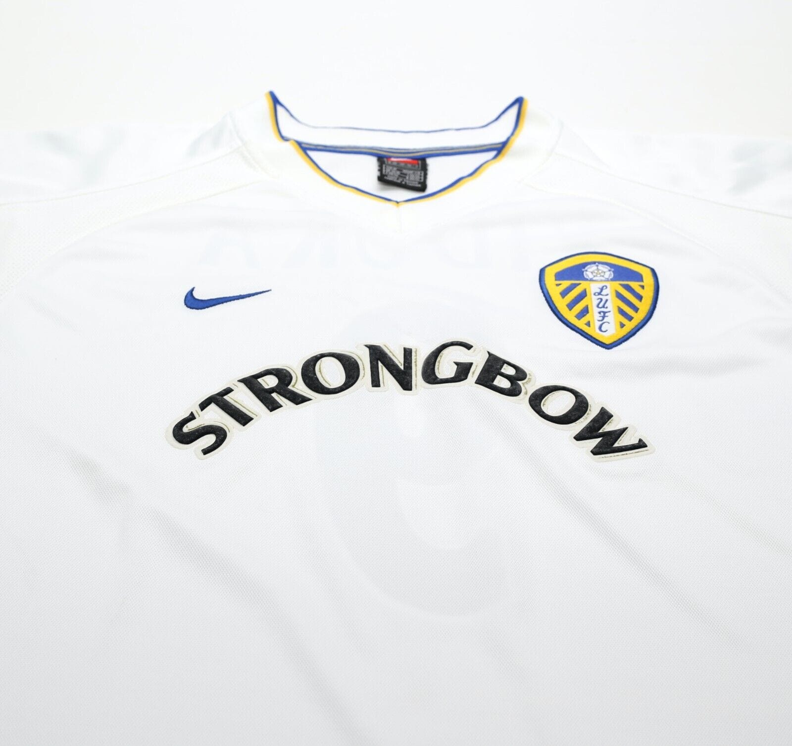 2000/02 VIDUKA #9 Leeds United Vintage Nike Home UCL Football Shirt Jersey (M)