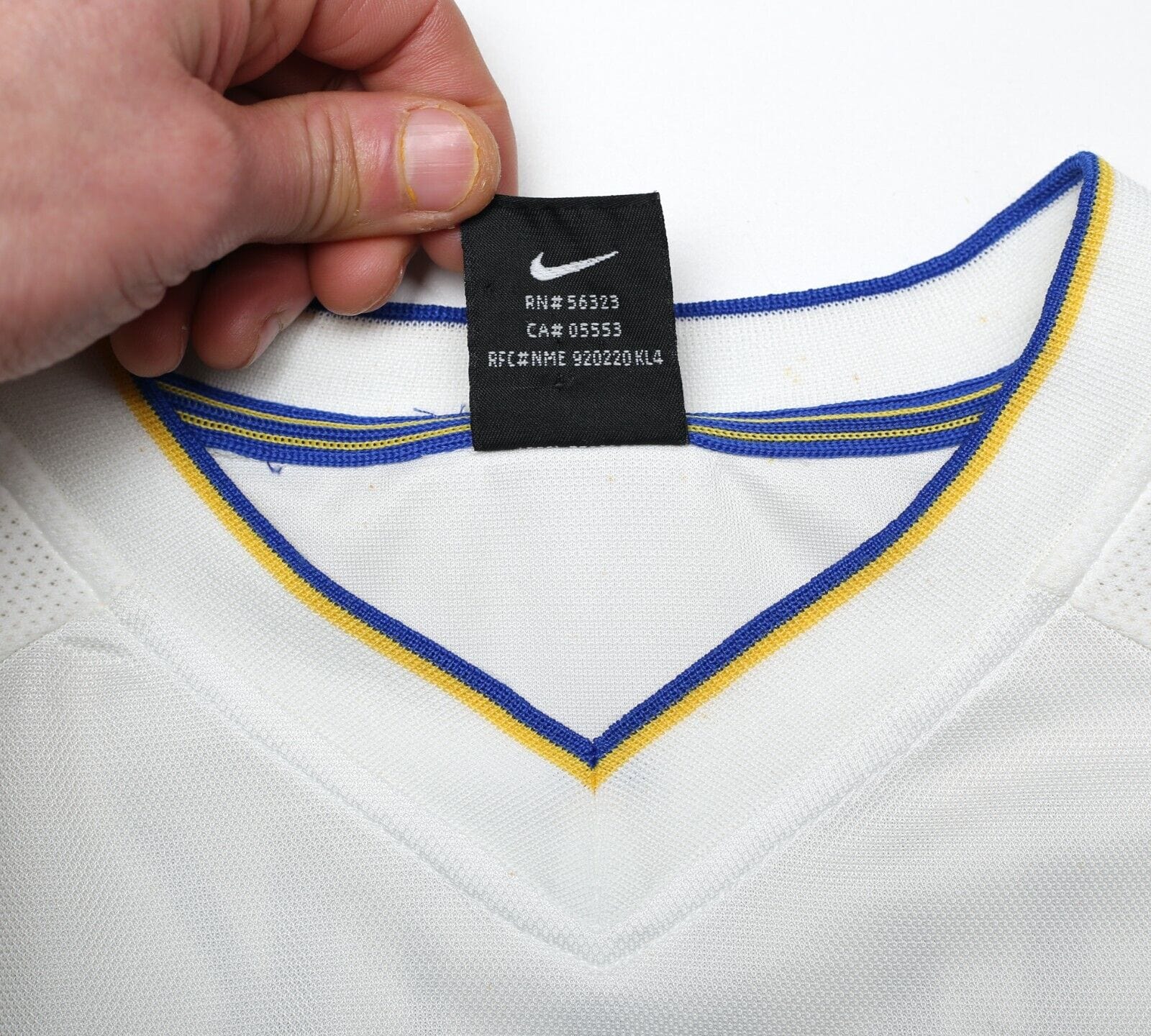 2000/02 VIDUKA #9 Leeds United Vintage Nike Home UCL Football Shirt Jersey (S/M)