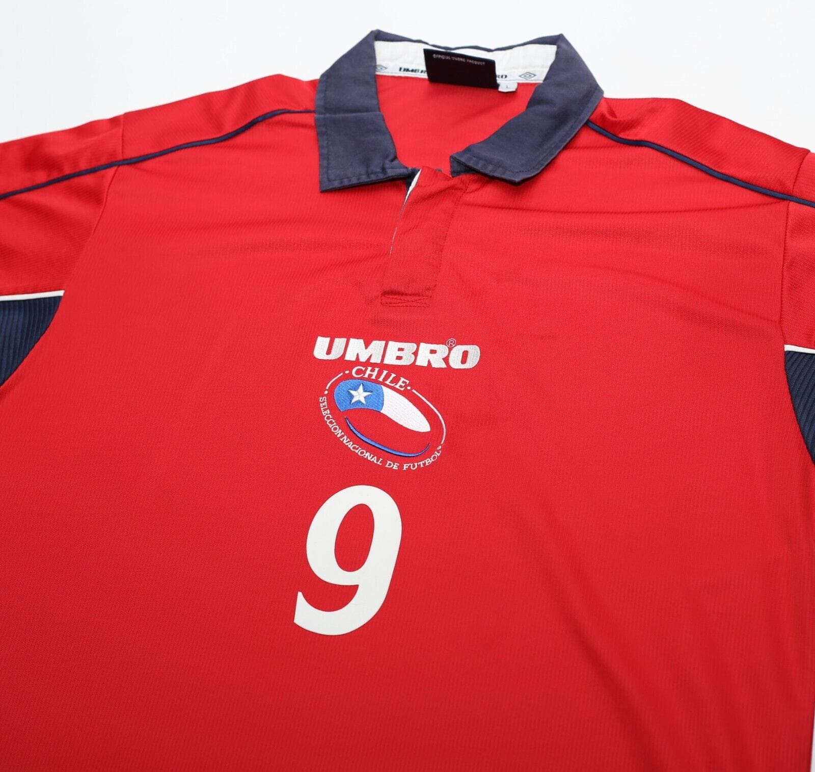 2000/02 ZAMORANO #9 Chile Vintage Umbro Home Football Shirt (L) Inter