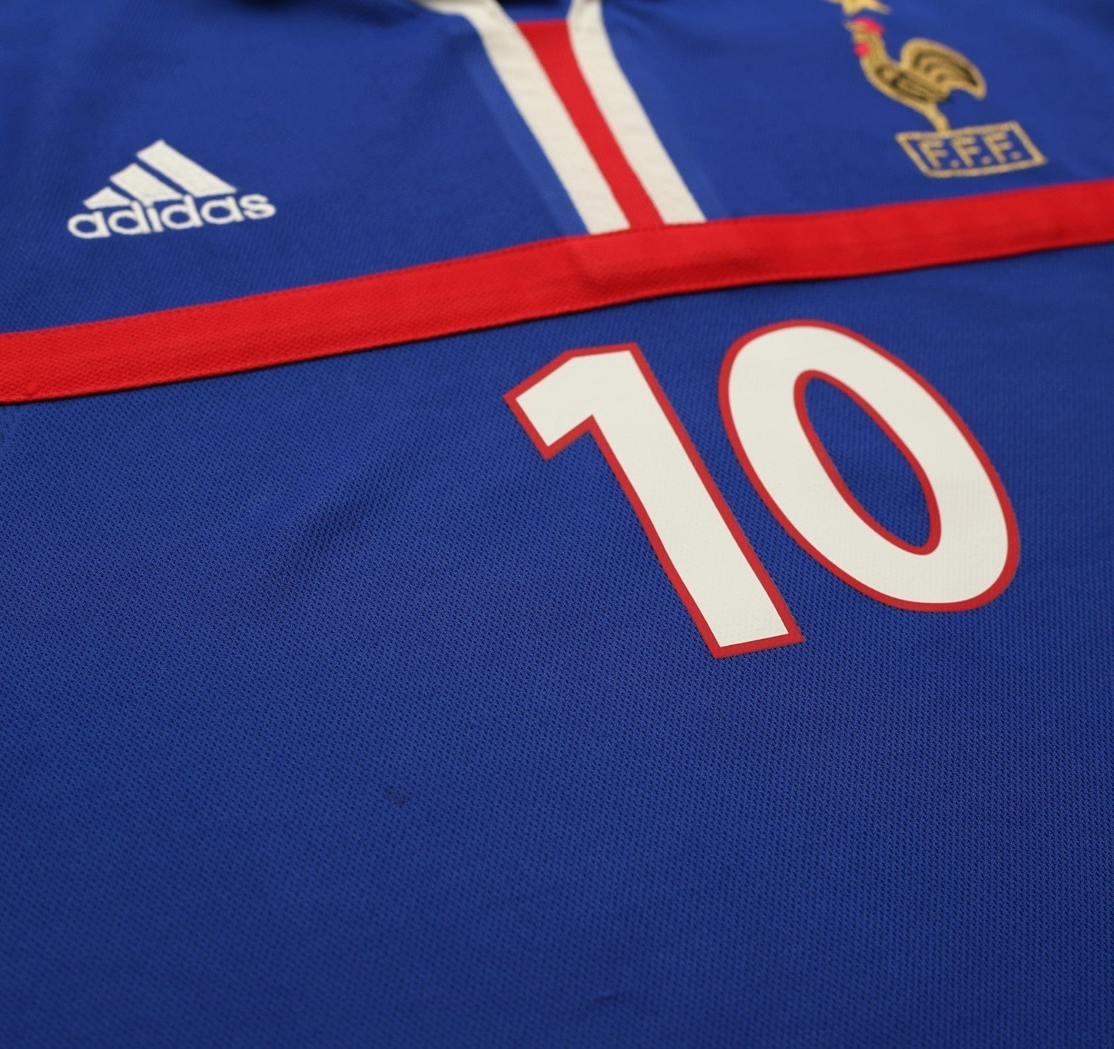 2000/02 ZIDANE #10 France Vintage adidas Home Football Shirt (L) Euro 2000