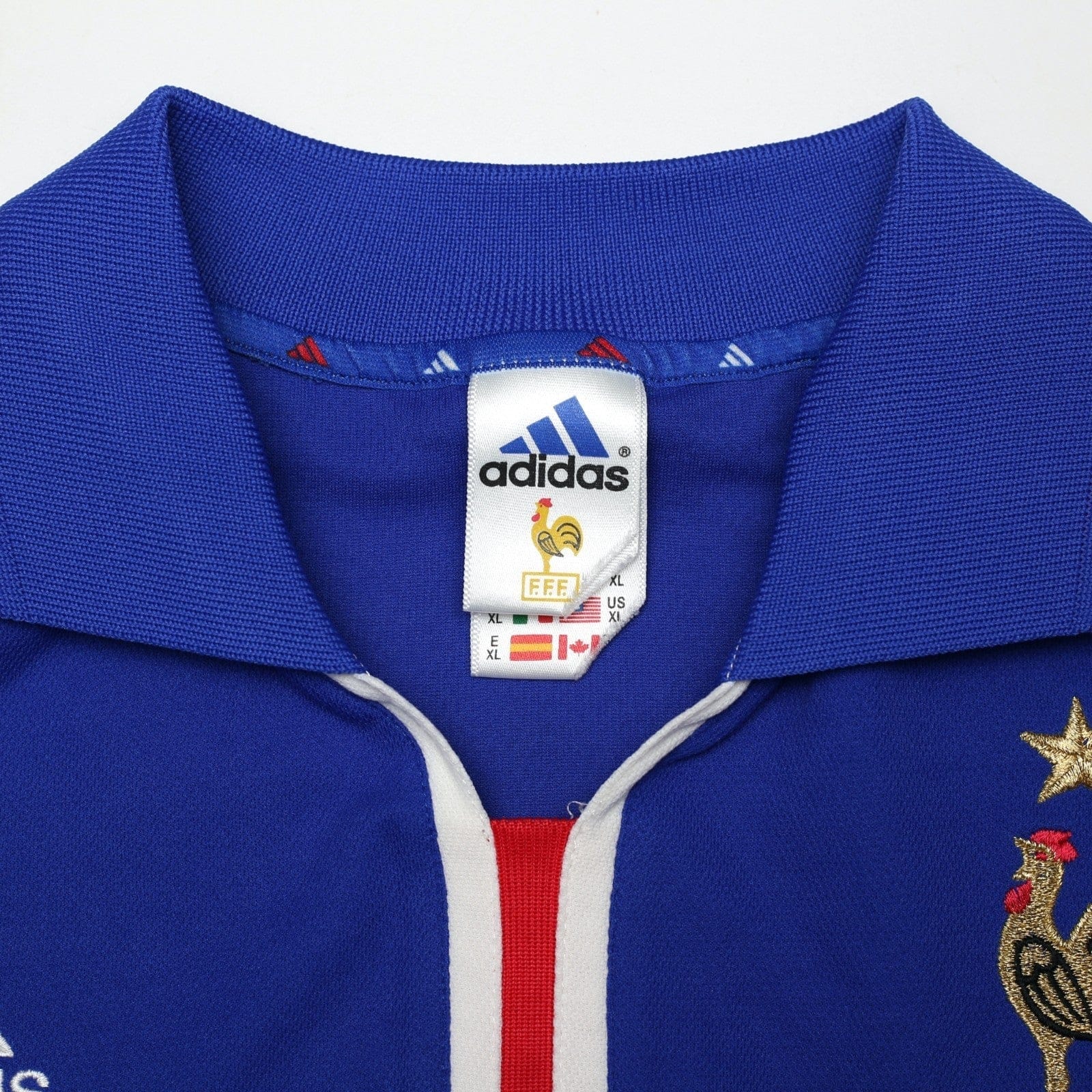 2000/02 Zidane #10 France Vintage adidas Home Football Shirt (L) Euro 2000