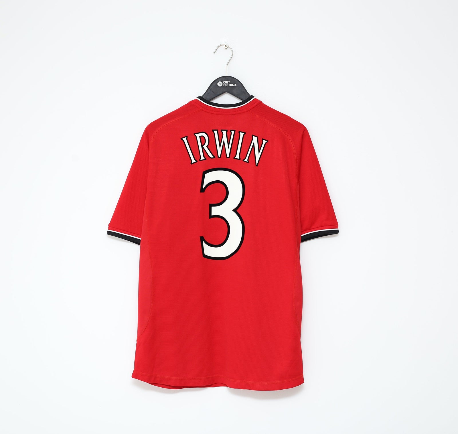 2000 IRWIN #3 Manchester United Vintage Umbro (L) Denis Irwin Testimonial Shirt