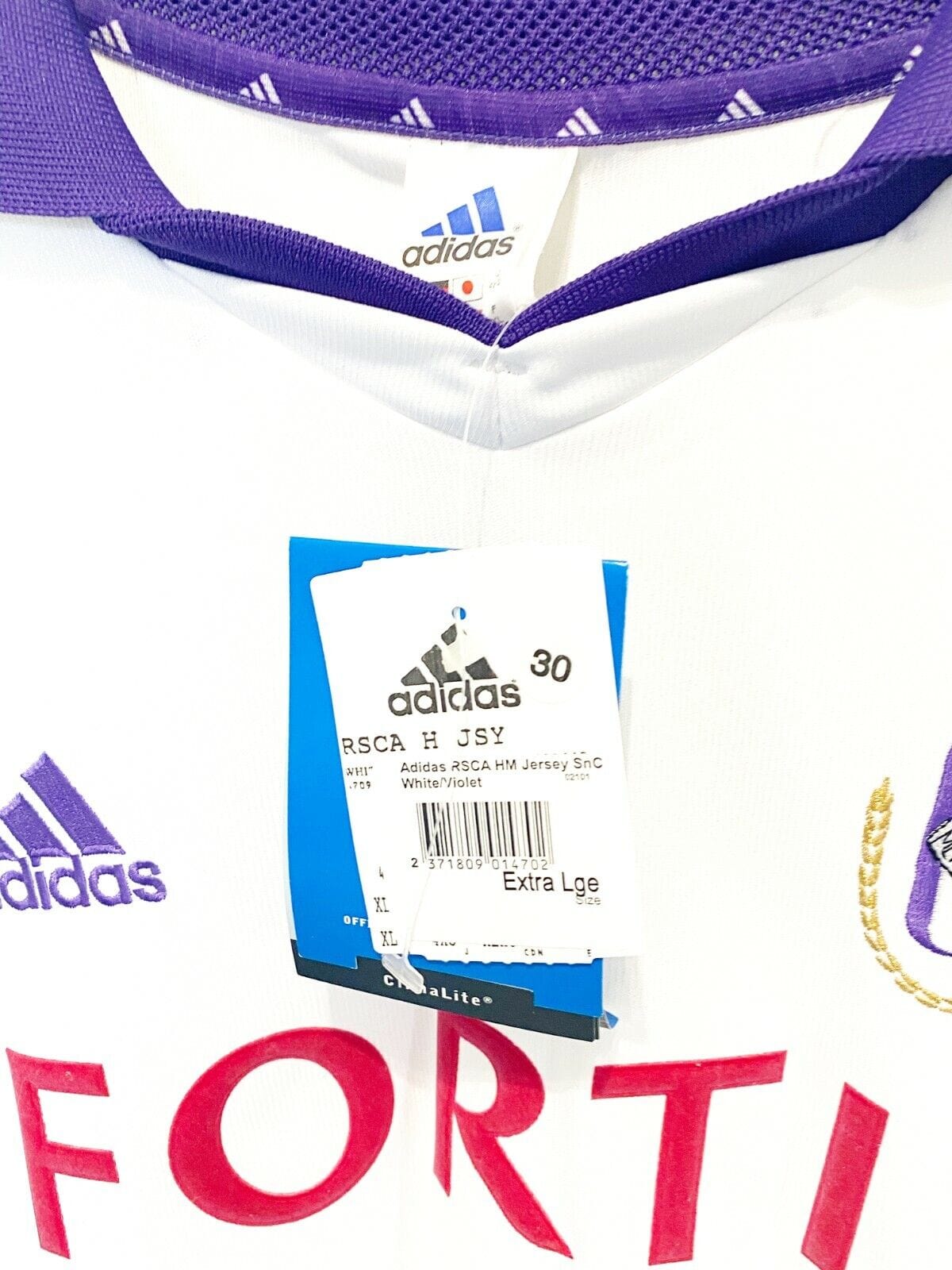 2001/02 ANDERLECHT Vintage adidas Home Football Shirt Jersey (XL) BNWT