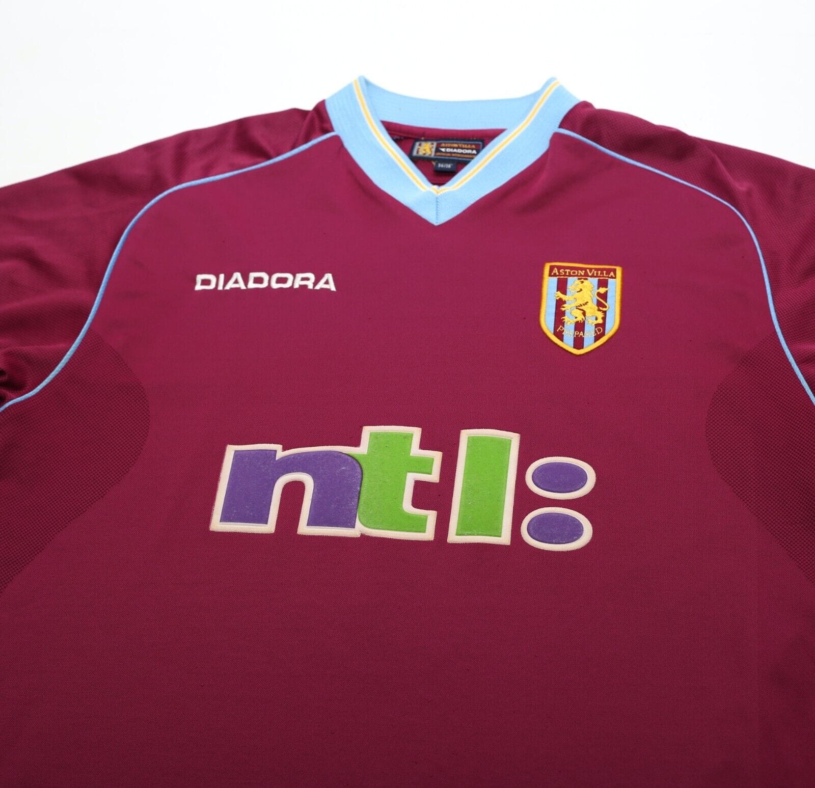 2001/02 ANGEL #8 Aston Villa Vintage Diadora Football Shirt Jersey (S/M) 34/36