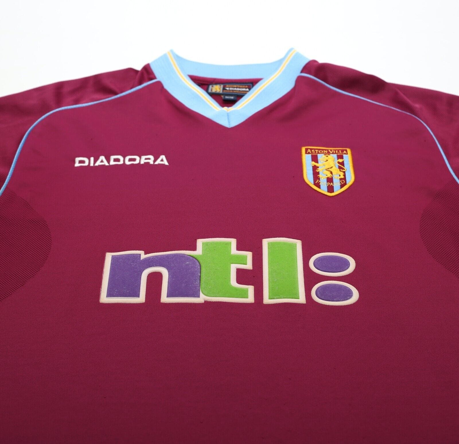 2001/02 ANGEL #8 Aston Villa Vintage Diadora Football Shirt Jersey (S/M) 34/36