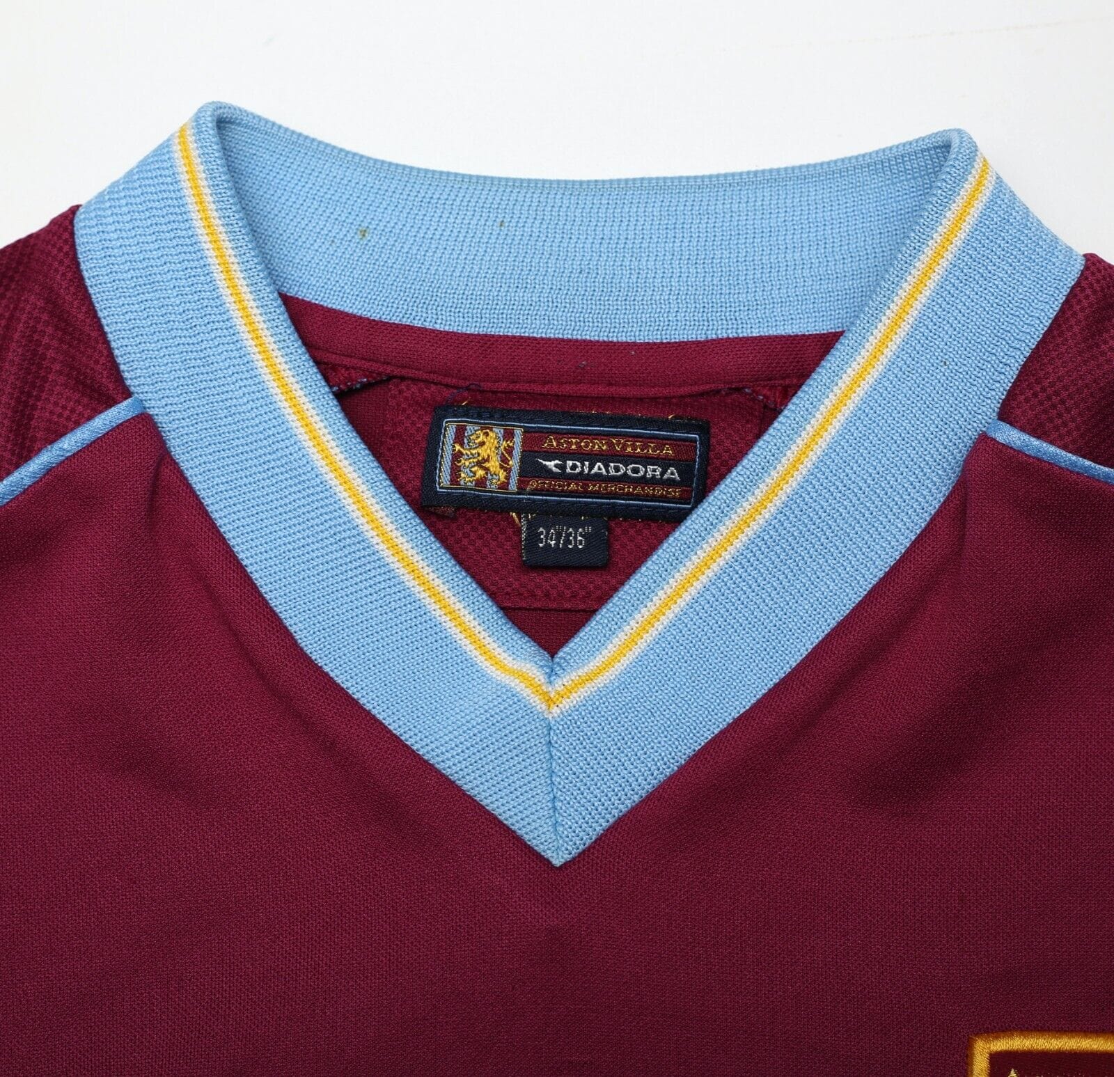 2001/02 ANGEL #8 Aston Villa Vintage Diadora Football Shirt Jersey (S/M) 34/36