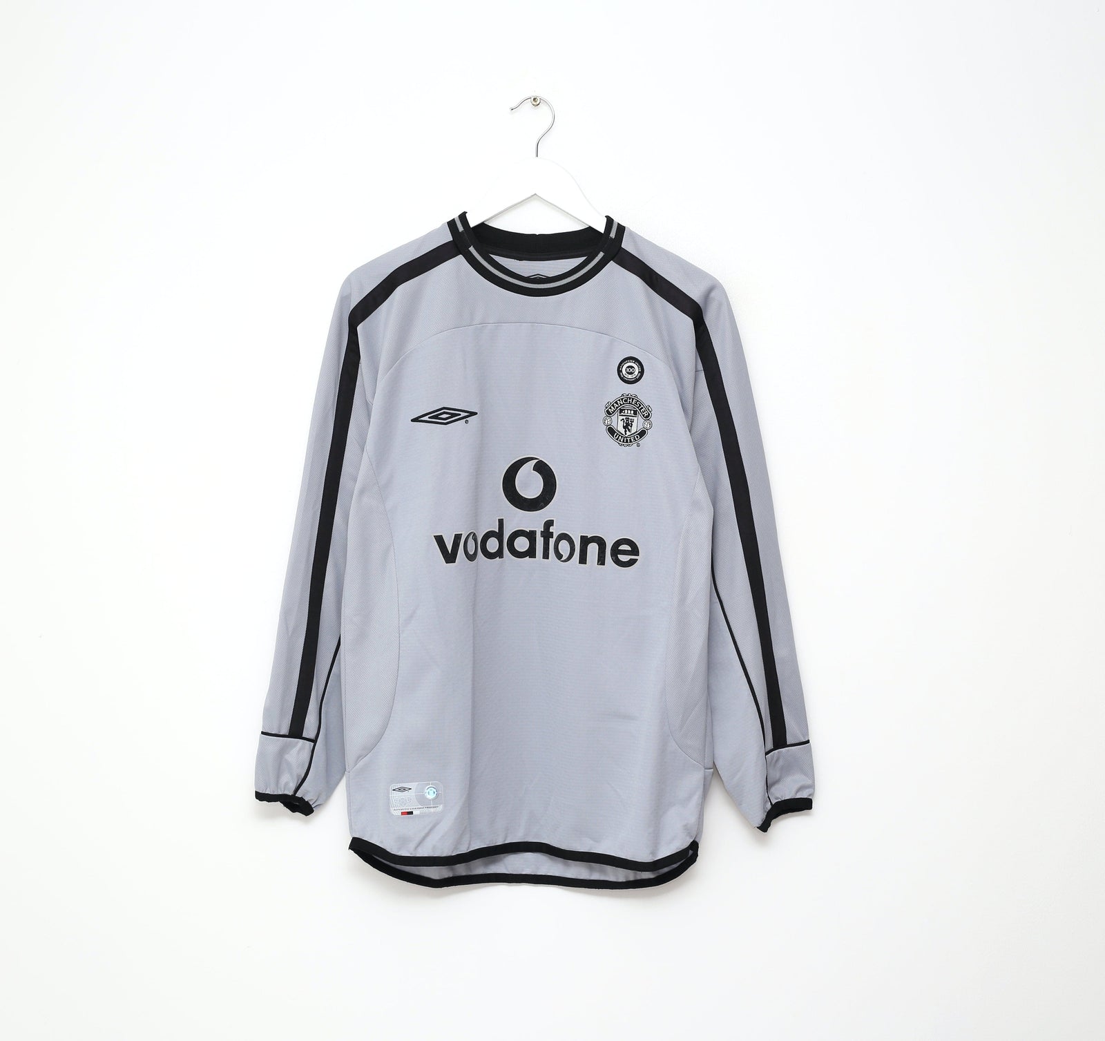 2001/02 BARTHEZ #1 Manchester United Vintage Umbro L/S GK Football Shirt (S)