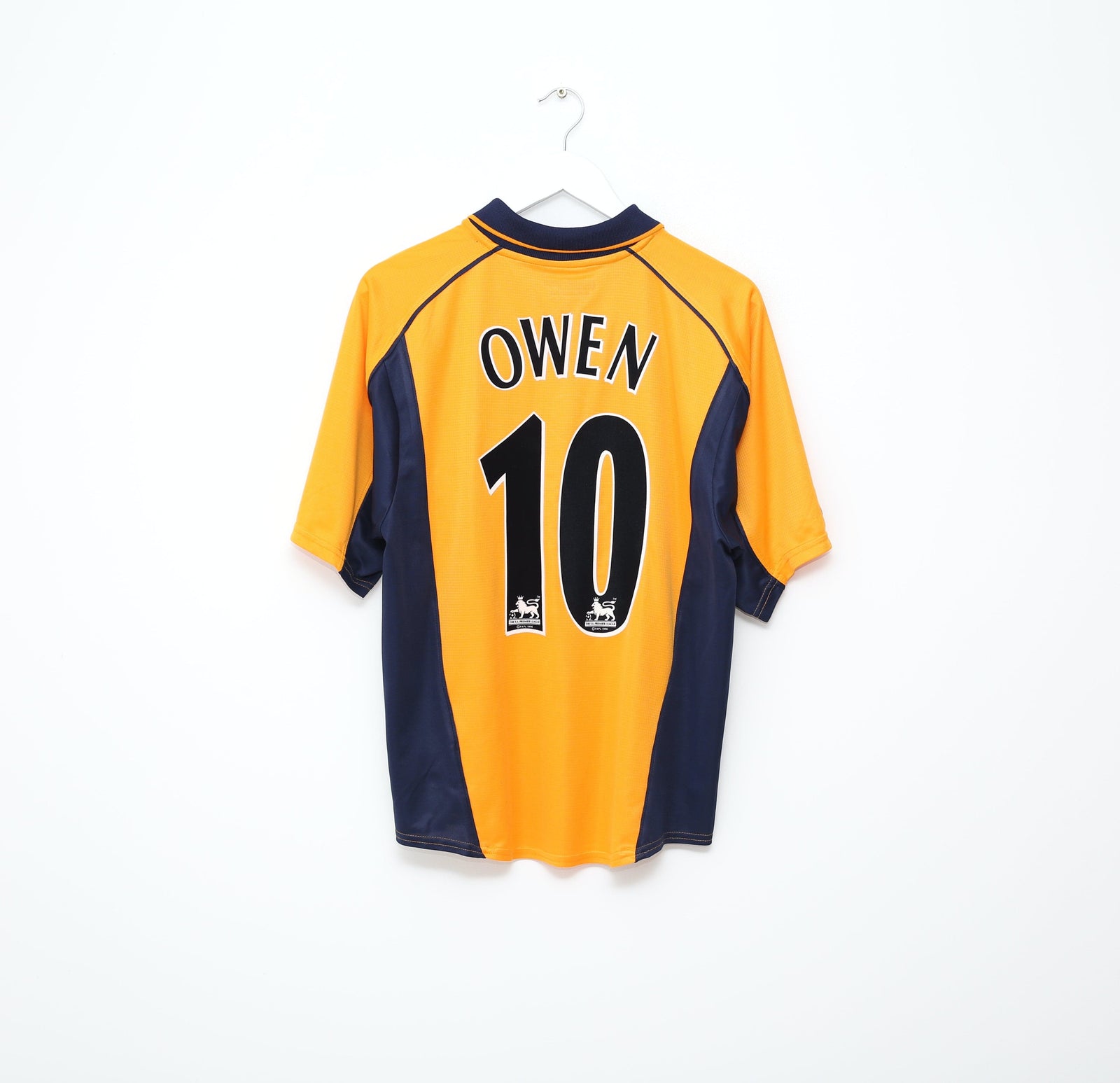 2001/02 OWEN #10 Liverpool Vintage Reebok Away Football Shirt Jersey (M)