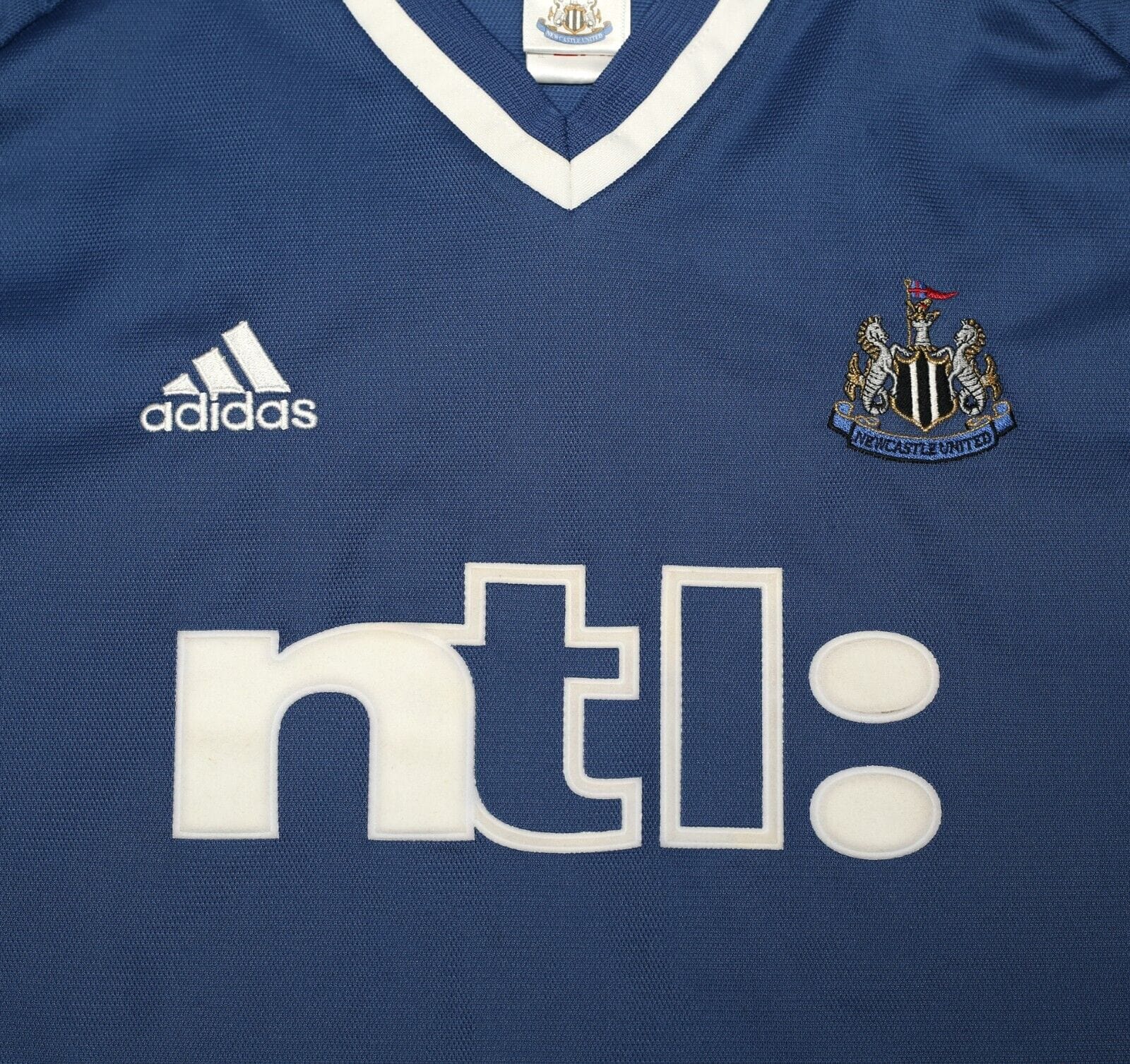 2001/02 SOLANO #4 Newcastle United Vintage adidas Away Football Shirt (XL)