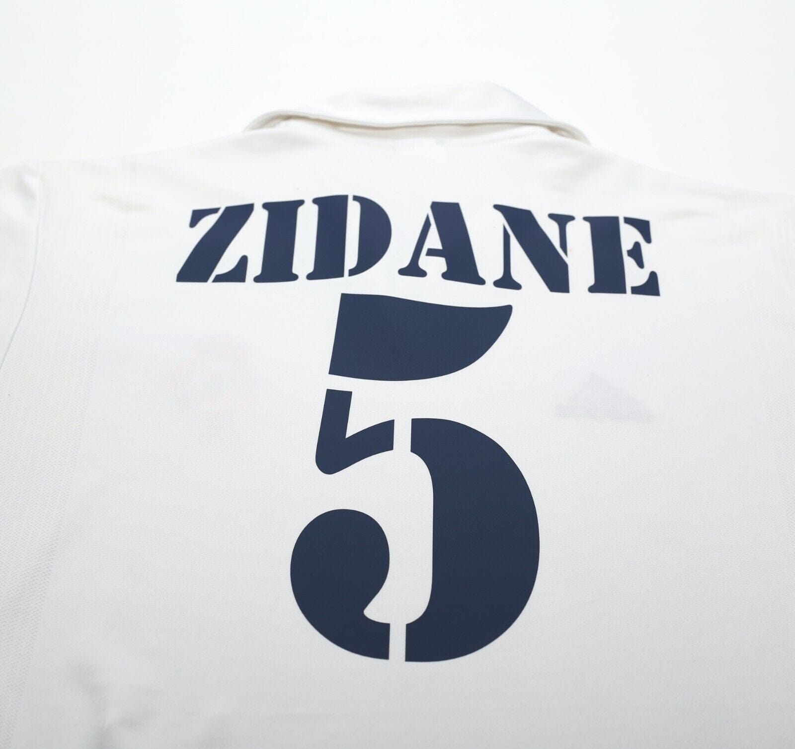 2001/02 ZIDANE #5 Real Madrid Vintage adidas centenary Home Football Shirt (M)