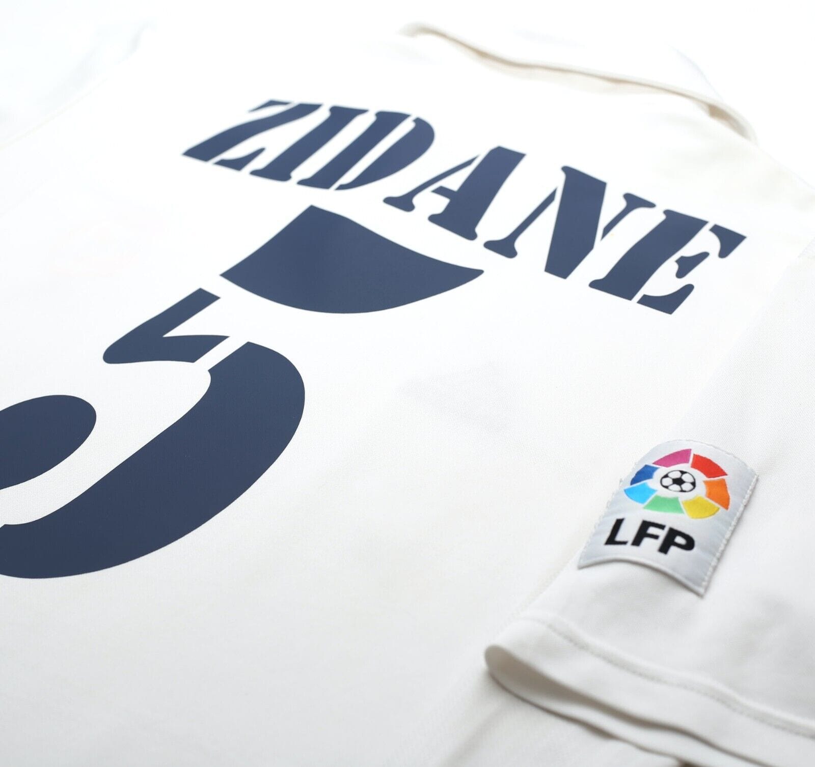 2001/02 ZIDANE #5 Real Madrid Vintage adidas centenary Home Football Shirt (M)