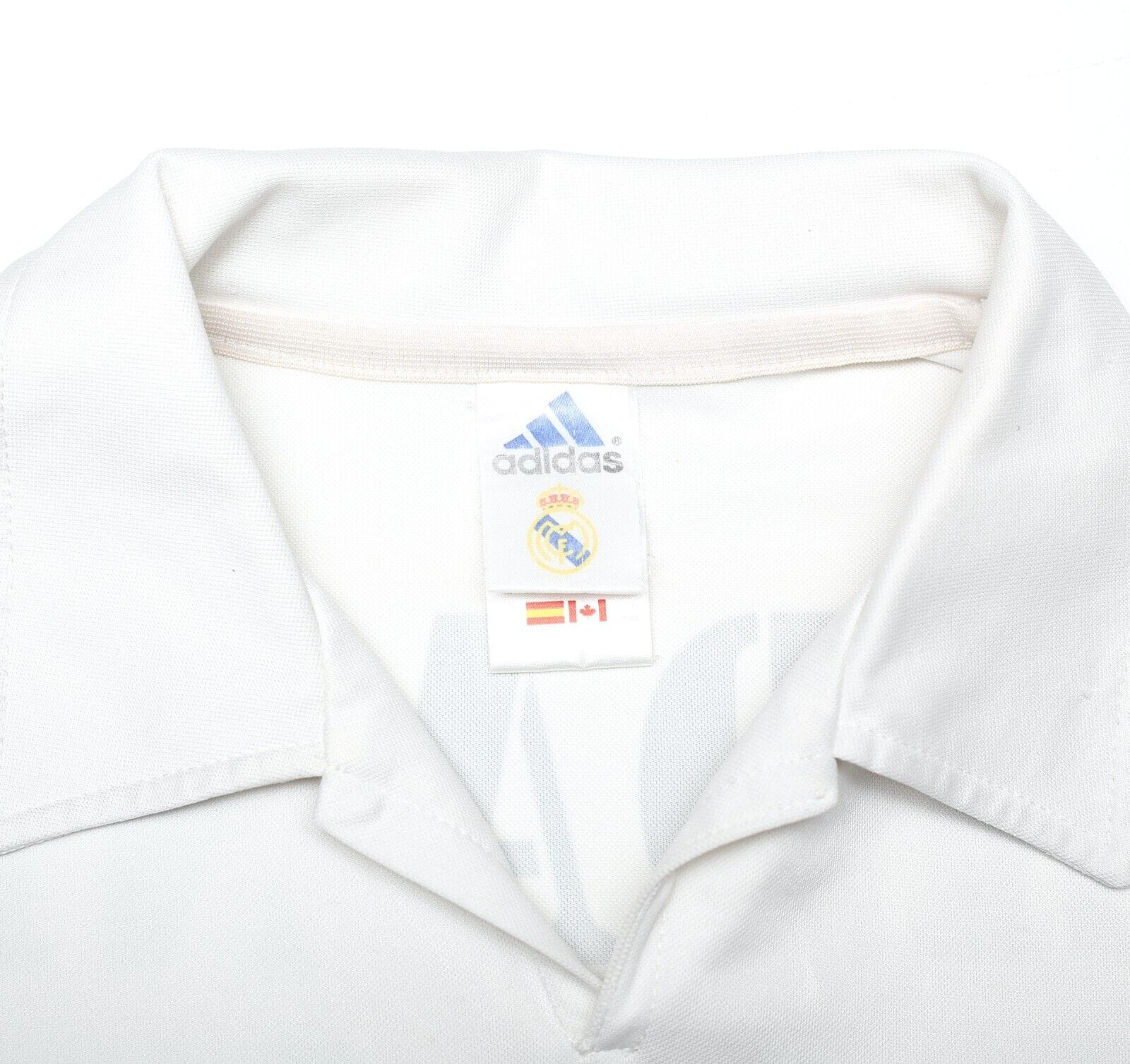 2001/02 ZIDANE #5 Real Madrid Vintage adidas centenary Home Football Shirt (M)