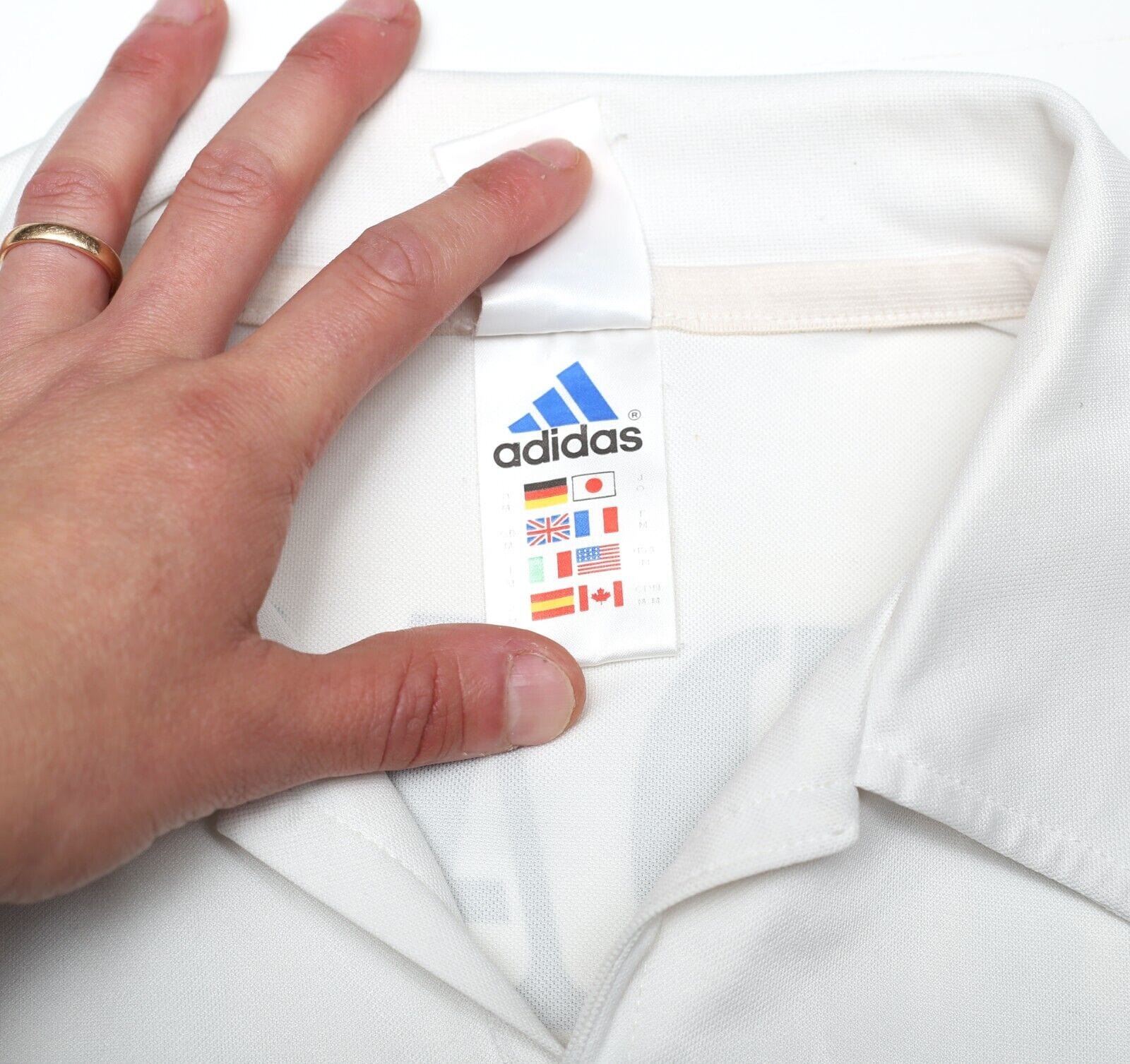 2001/02 ZIDANE #5 Real Madrid Vintage adidas centenary Home Football Shirt (M)