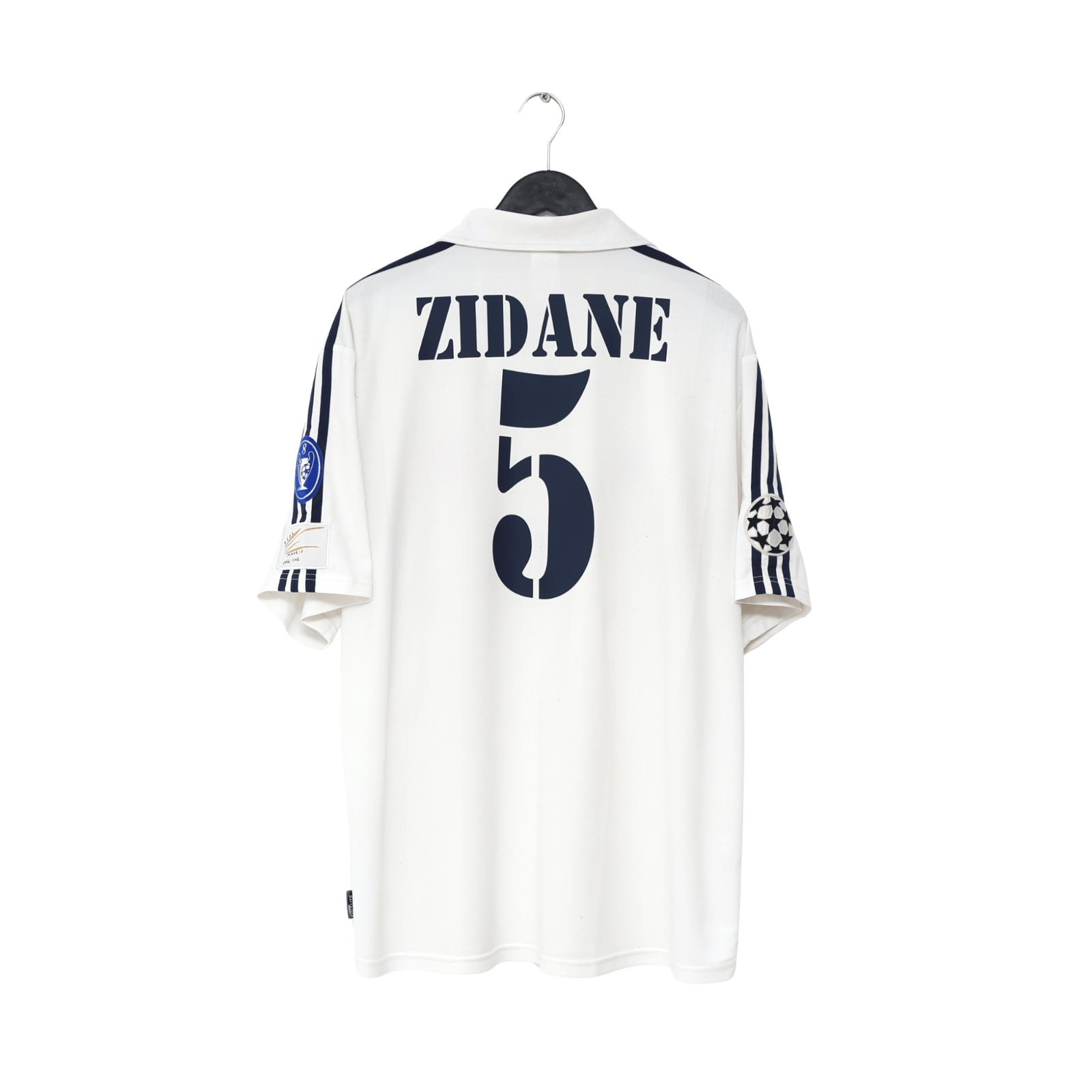 2001/02 Zidane #5 Real Madrid Vintage adidas Centenary Home Football Shirt (XL)