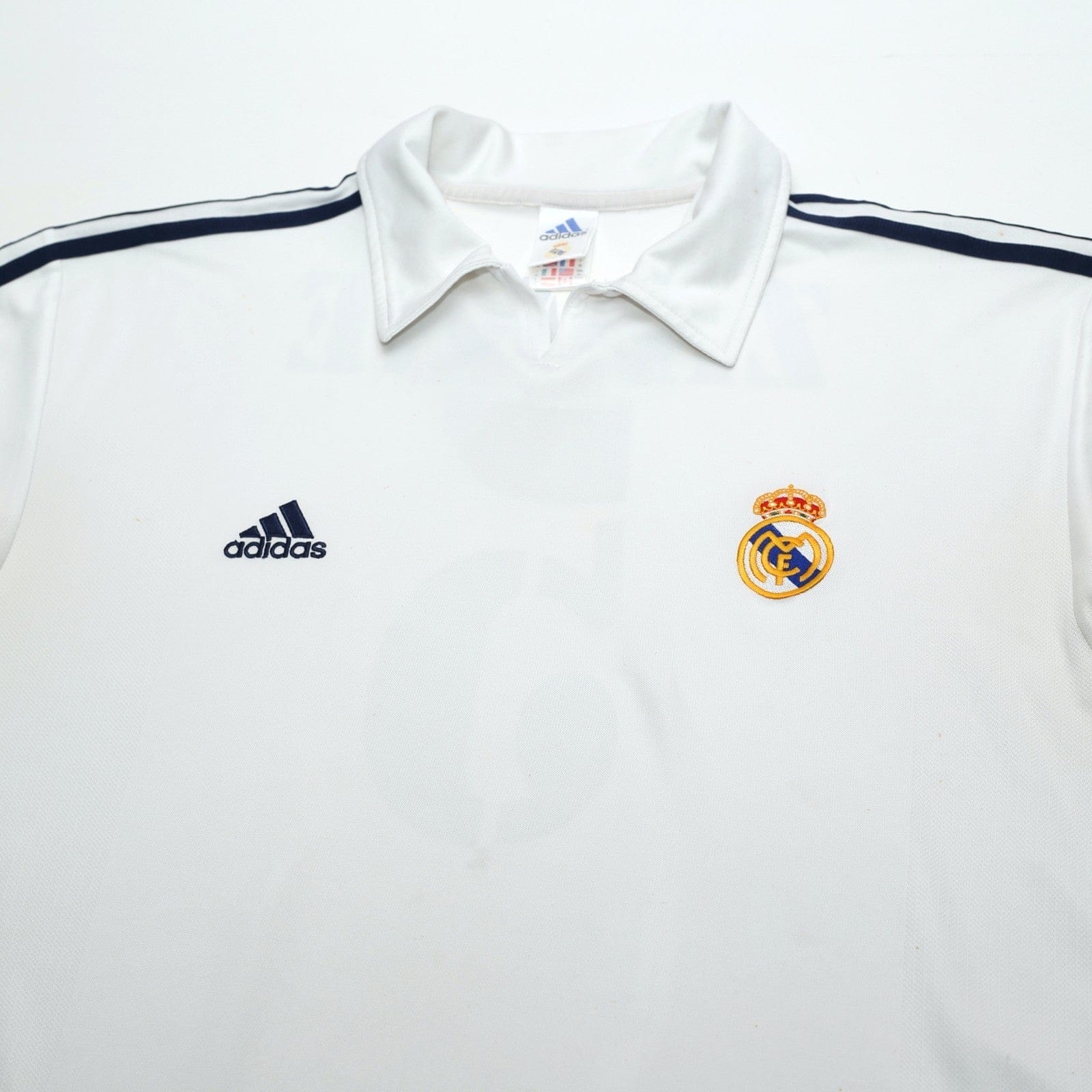 2001/02 Zidane #5 Real Madrid Vintage adidas Centenary Home Football Shirt (XL)
