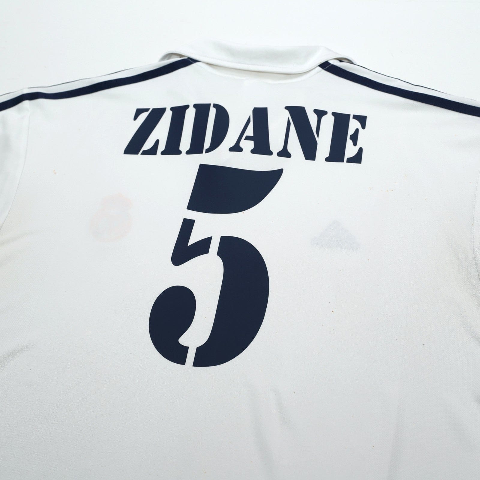2001/02 Zidane #5 Real Madrid Vintage adidas Centenary Home Football Shirt (XL)