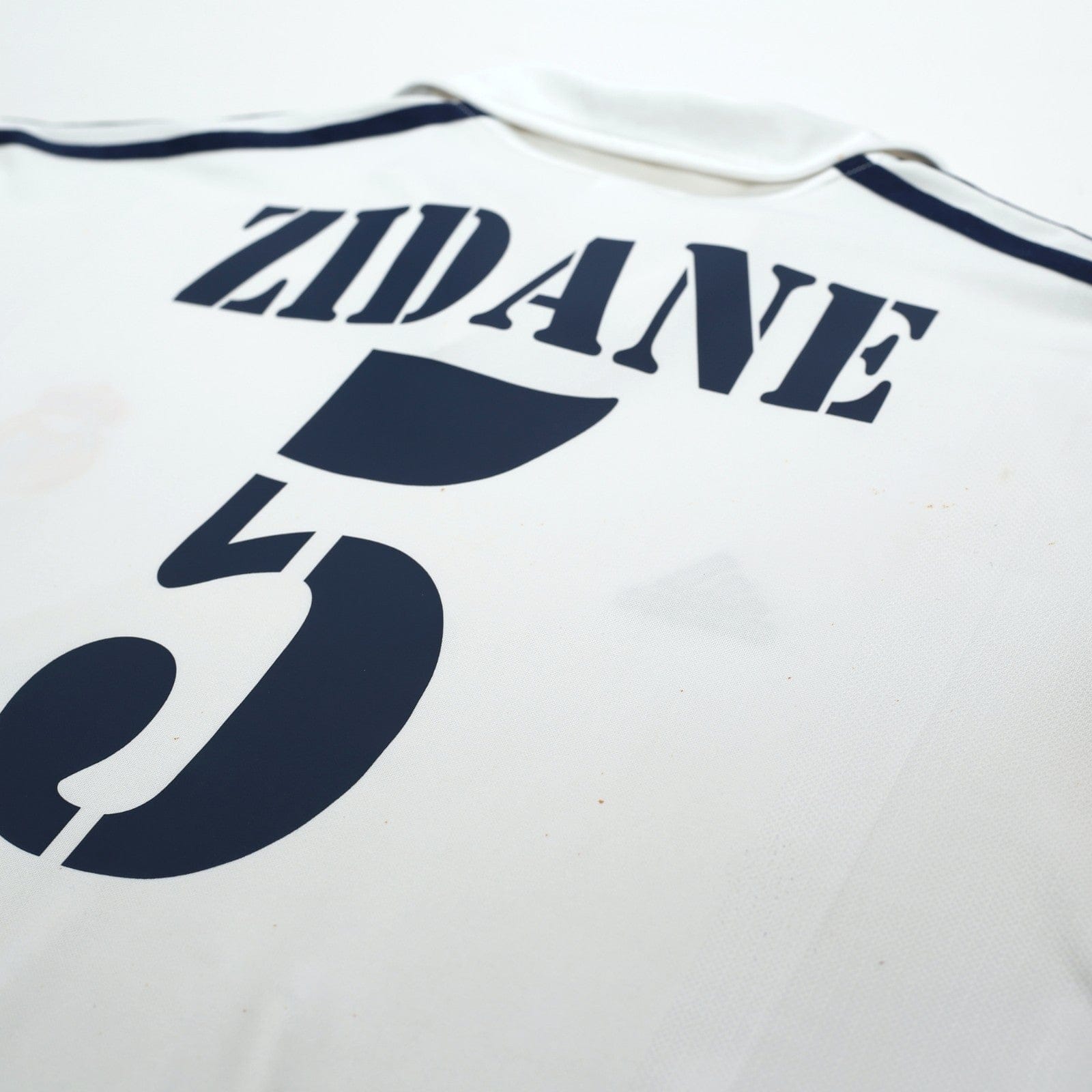 2001/02 Zidane #5 Real Madrid Vintage adidas Centenary Home Football Shirt (XL)