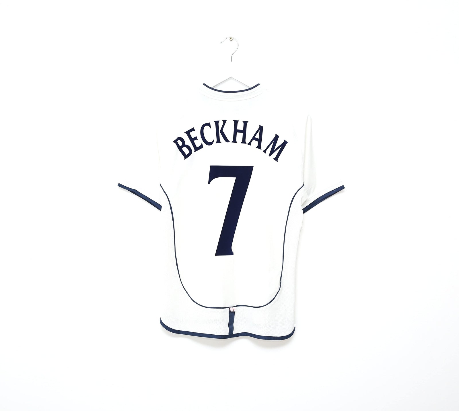 2001/03 BECKHAM #7 England Vintage Umbro Home Football Shirt (S)