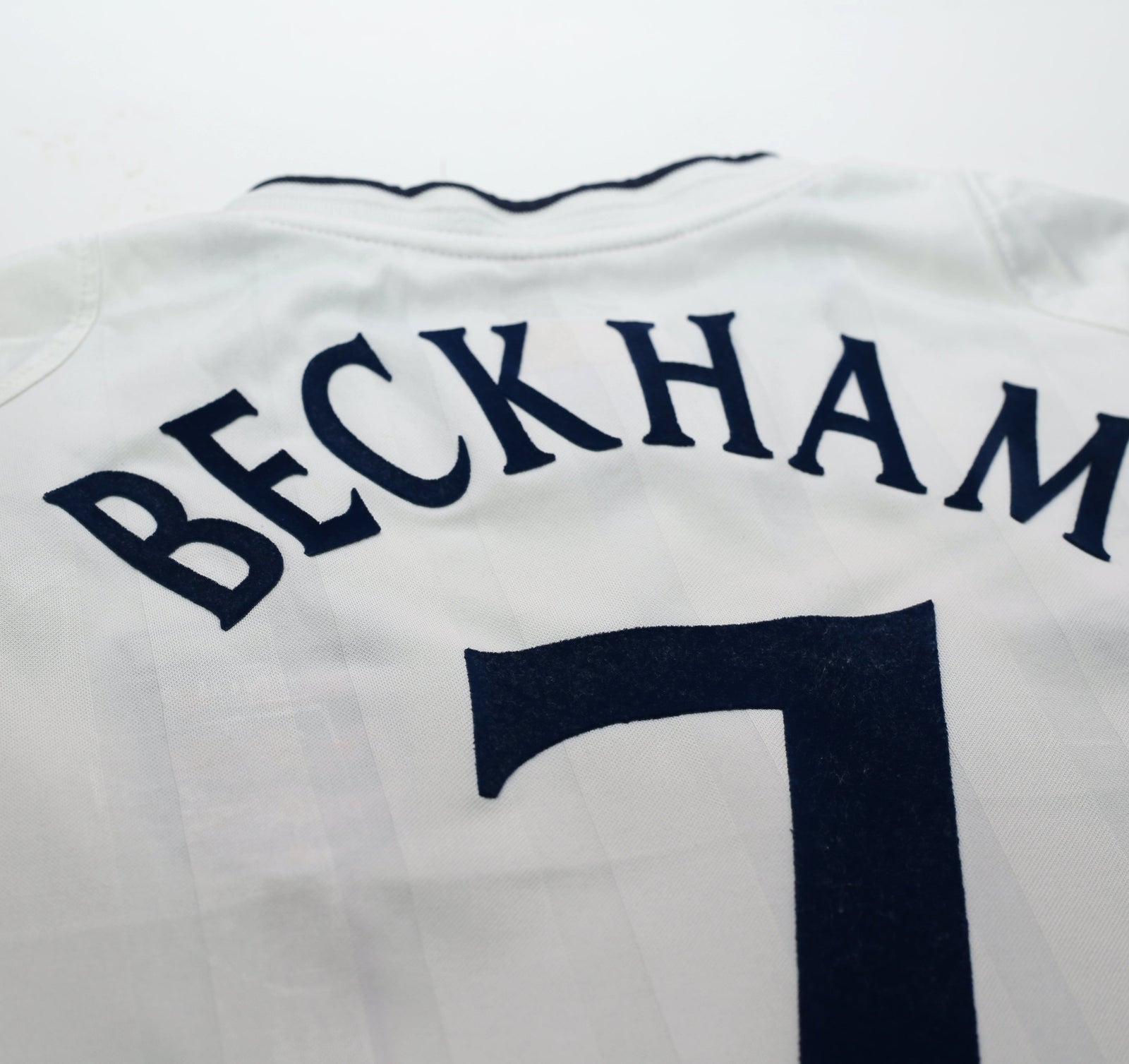 2001/03 BECKHAM #7 England Vintage Umbro Home Football Shirt (XL) 2002 WC
