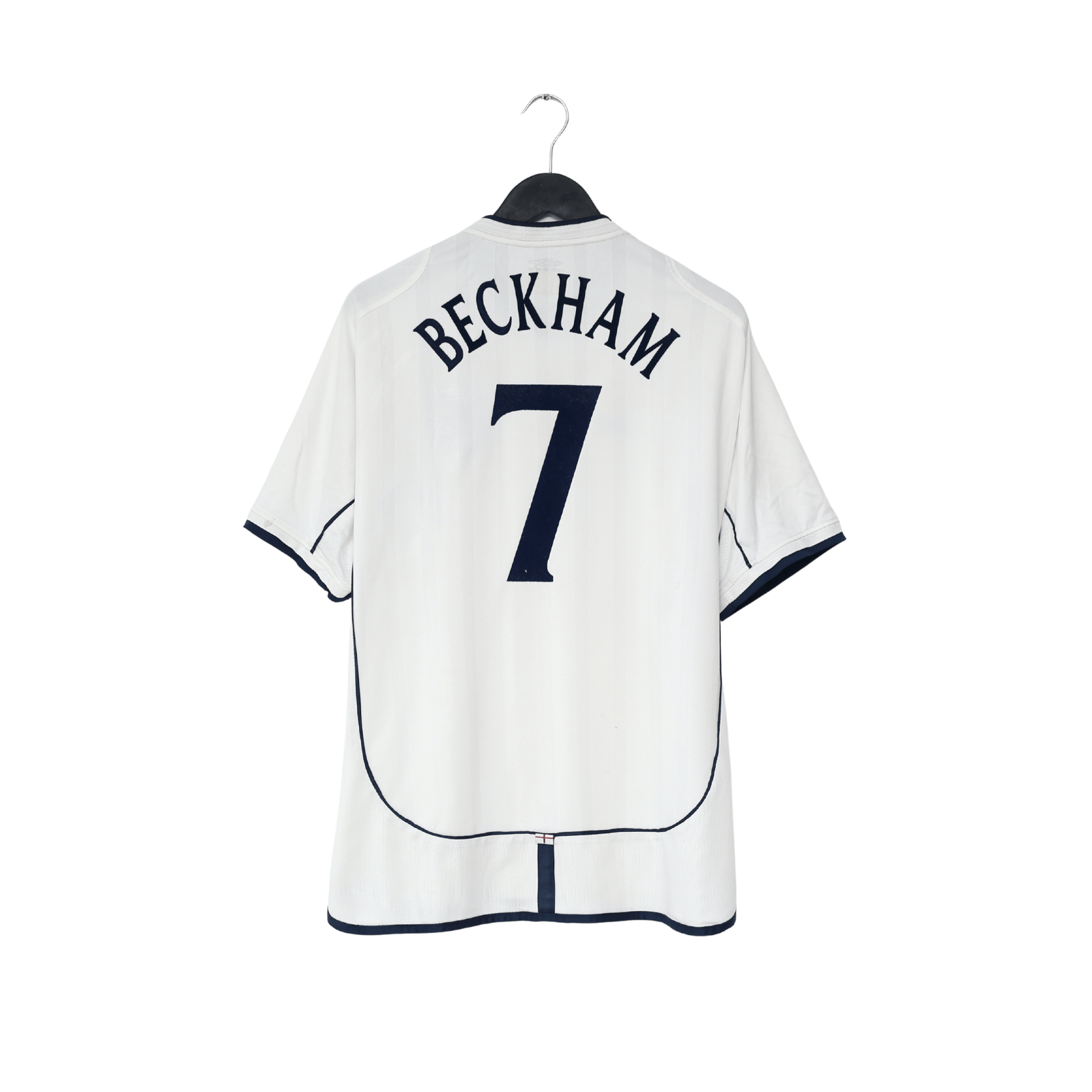 2001/03 BECKHAM #7 England Vintage Umbro Home Football Shirt (XL) 2002 WC