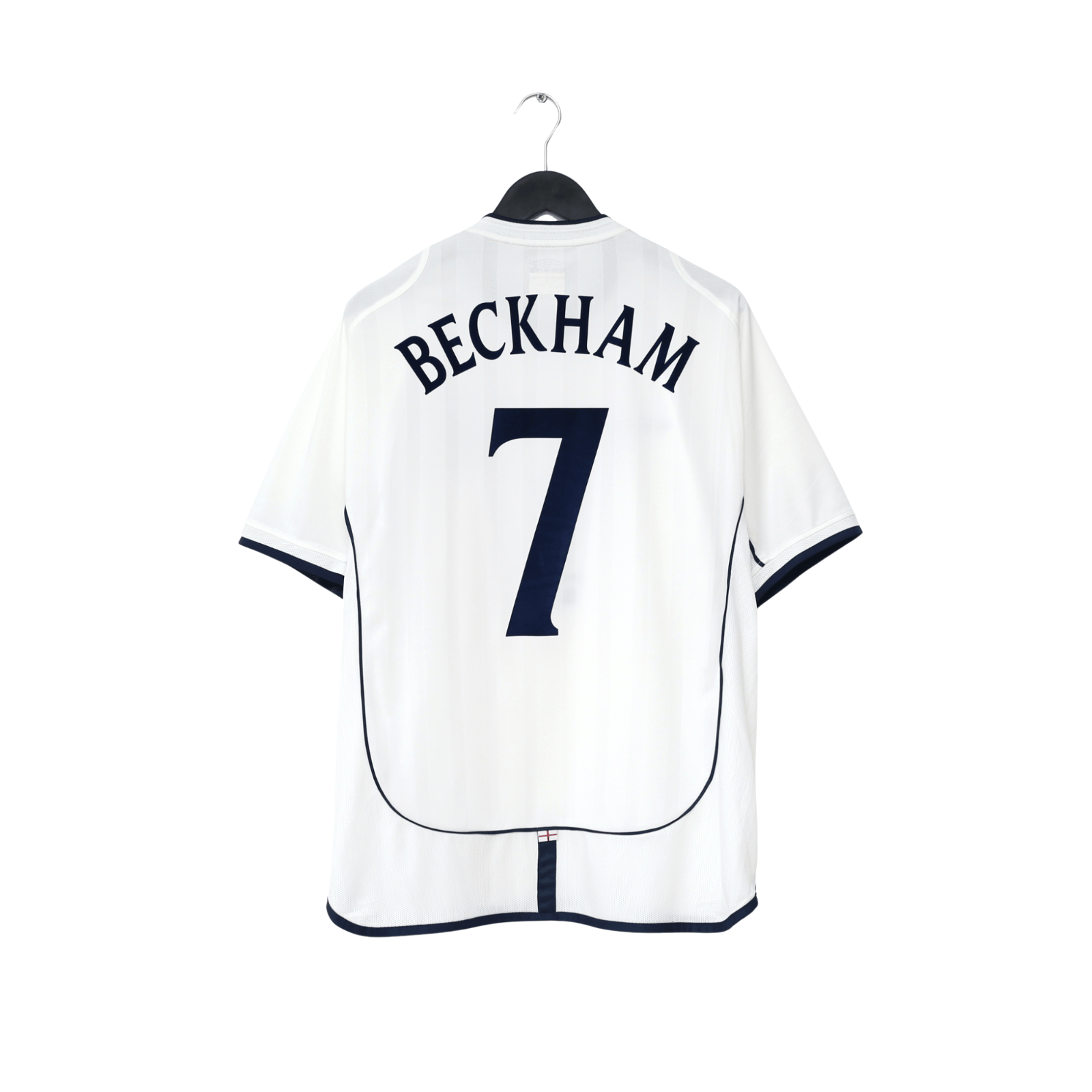 2001/03 Beckham #7 England Vintage Umbro Home Greece Football Shirt (L)