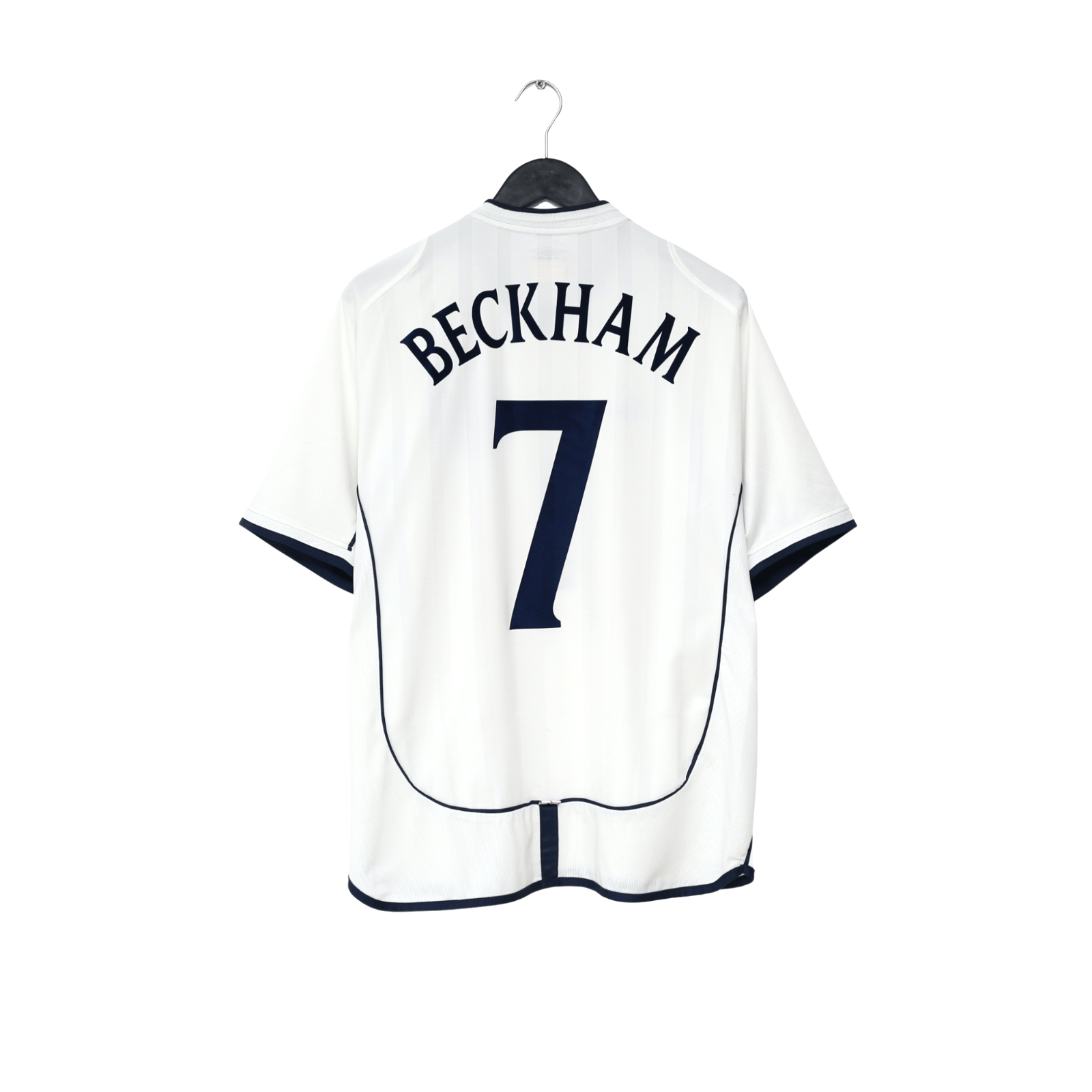 2001/03 Beckham #7 England Vintage Umbro Home Greece Football Shirt (L)